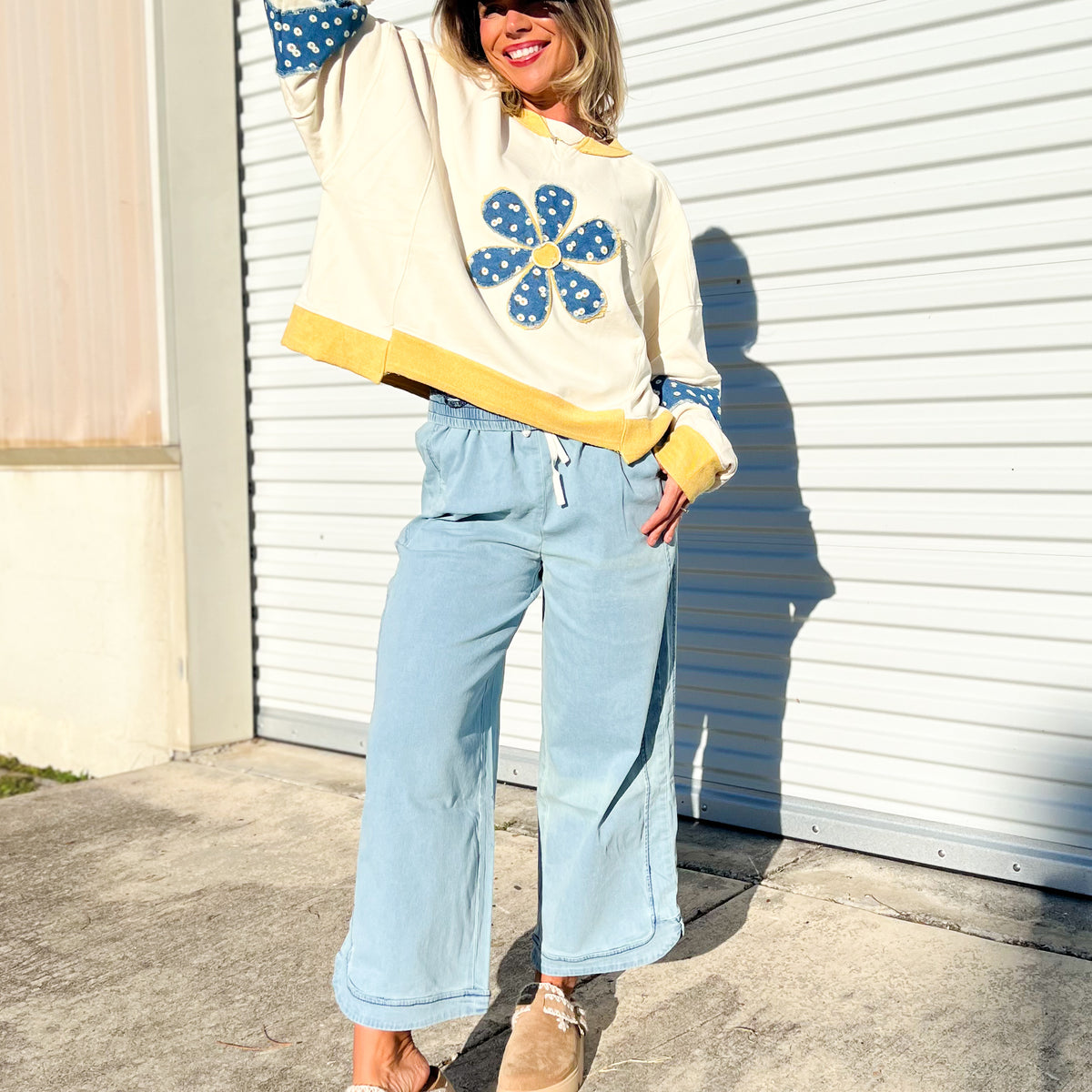 Easy Breezy Chambray Pants-150 PANTS-HEIMISH-Heathered Boho Boutique, Women's Fashion and Accessories in Palmetto, FL