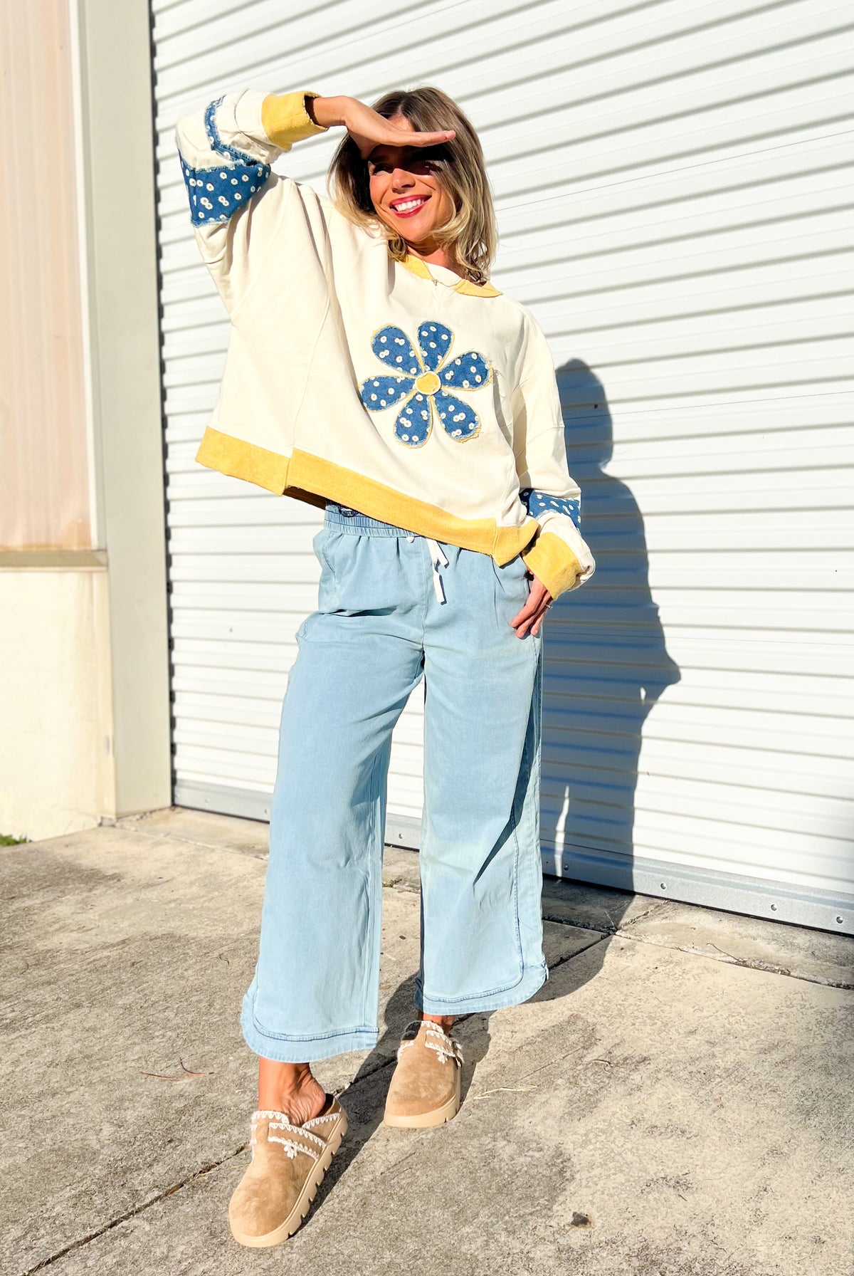 Easy Breezy Chambray Pants-150 PANTS-HEIMISH-Heathered Boho Boutique, Women's Fashion and Accessories in Palmetto, FL