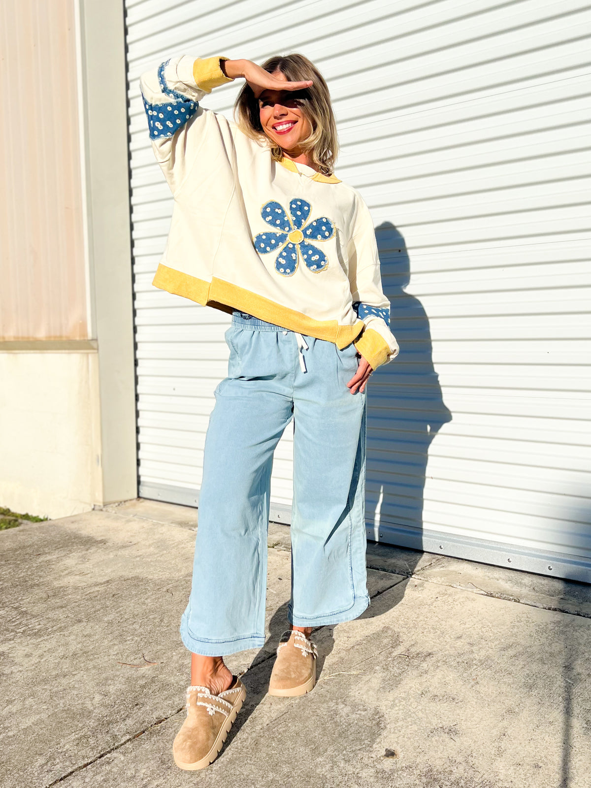 Easy Breezy Chambray Pants-150 PANTS-HEIMISH-Heathered Boho Boutique, Women's Fashion and Accessories in Palmetto, FL