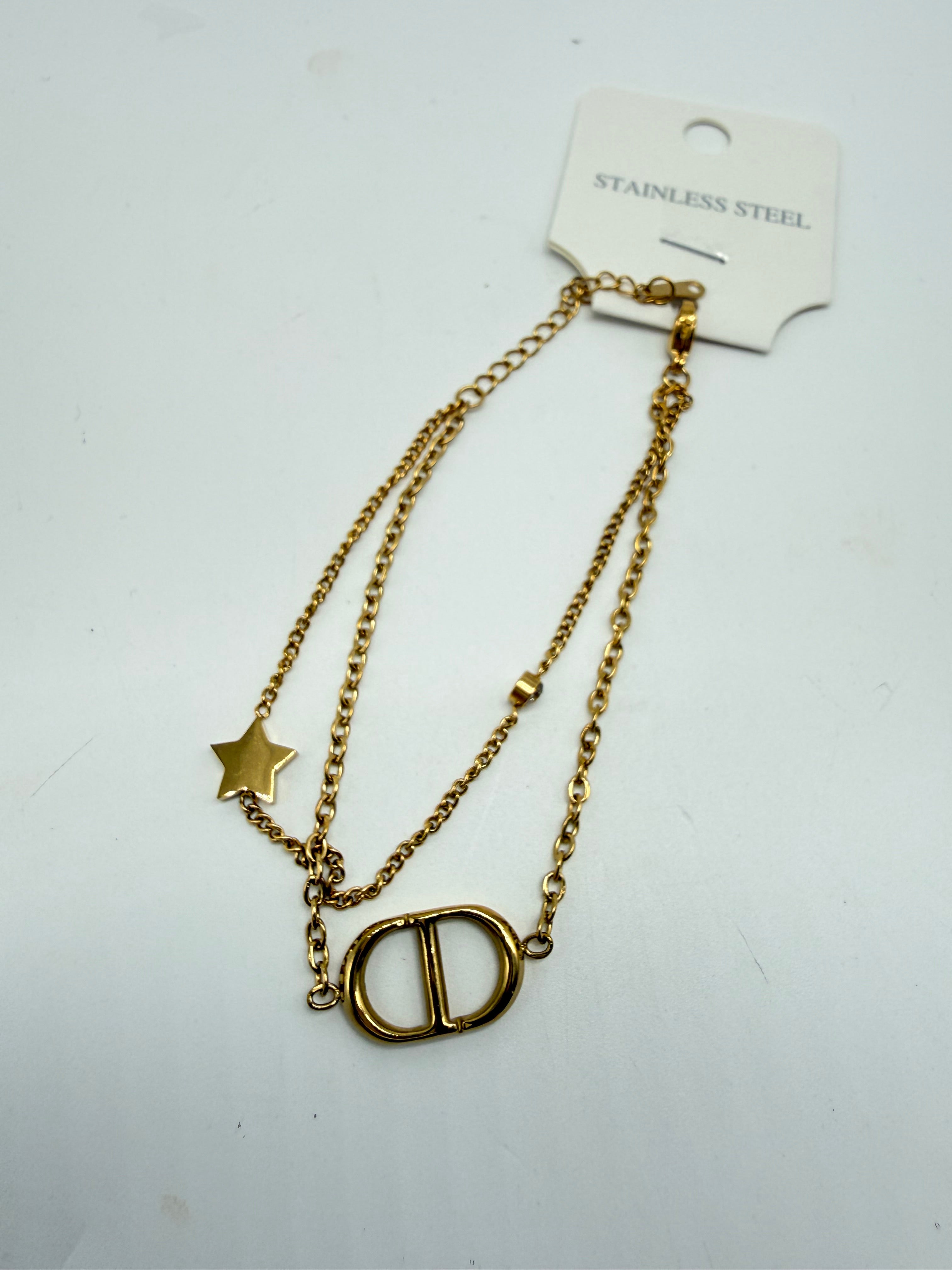 Stars and Links Waterproof Bracelet or Necklace-310 Jewelry-NIHAO JEWELRY-Heathered Boho Boutique, Women's Fashion and Accessories in Palmetto, FL