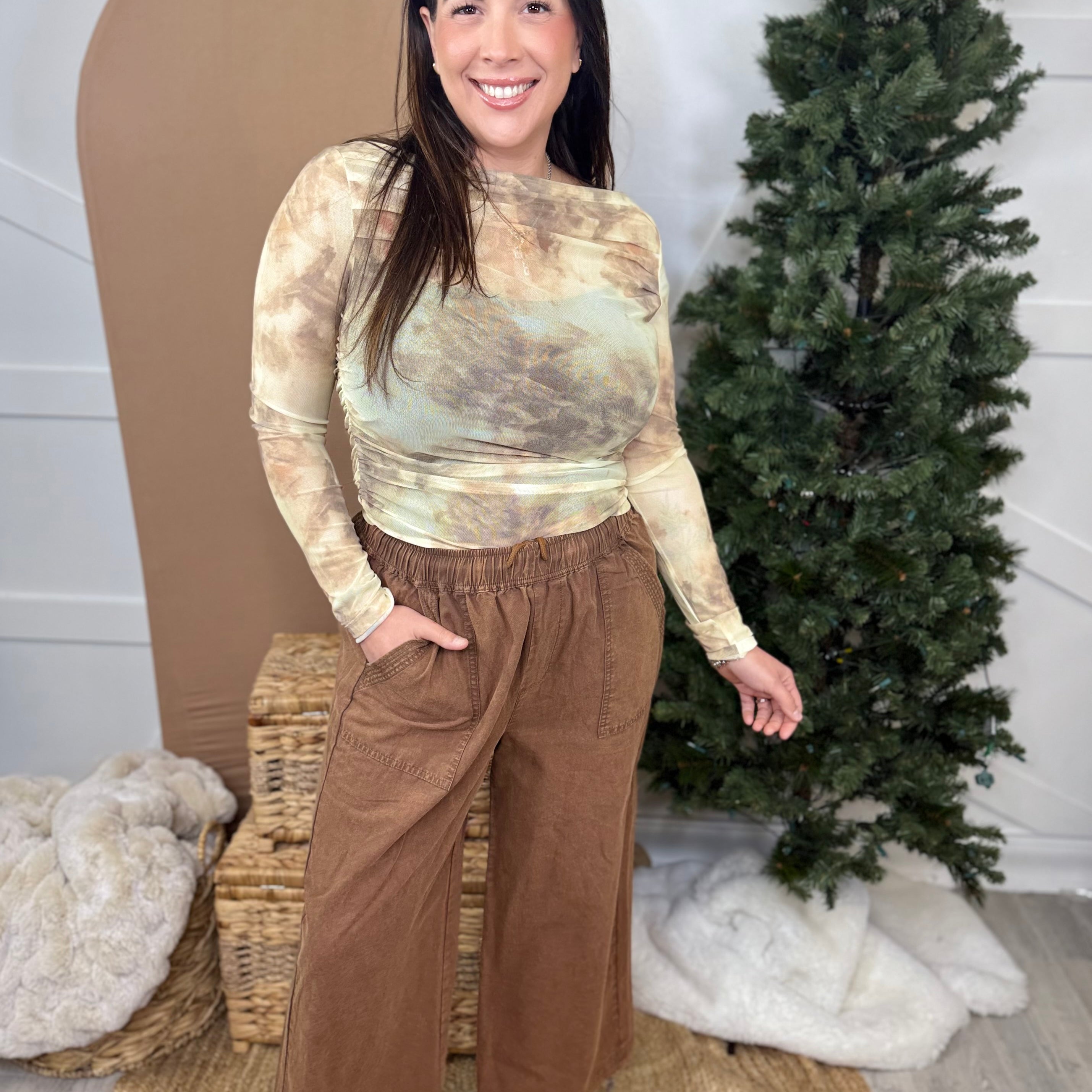 All Ambition Top-120 LONG SLEEVE TOPS-WHITE BIRCH-Heathered Boho Boutique, Women's Fashion and Accessories in Palmetto, FL