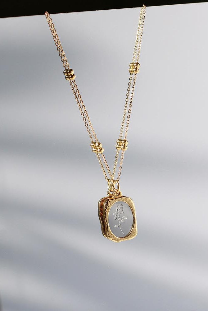 Heirloom Rose Pendant Necklace-310 Jewelry-Millenx Accessories, LLC.-Heathered Boho Boutique, Women's Fashion and Accessories in Palmetto, FL