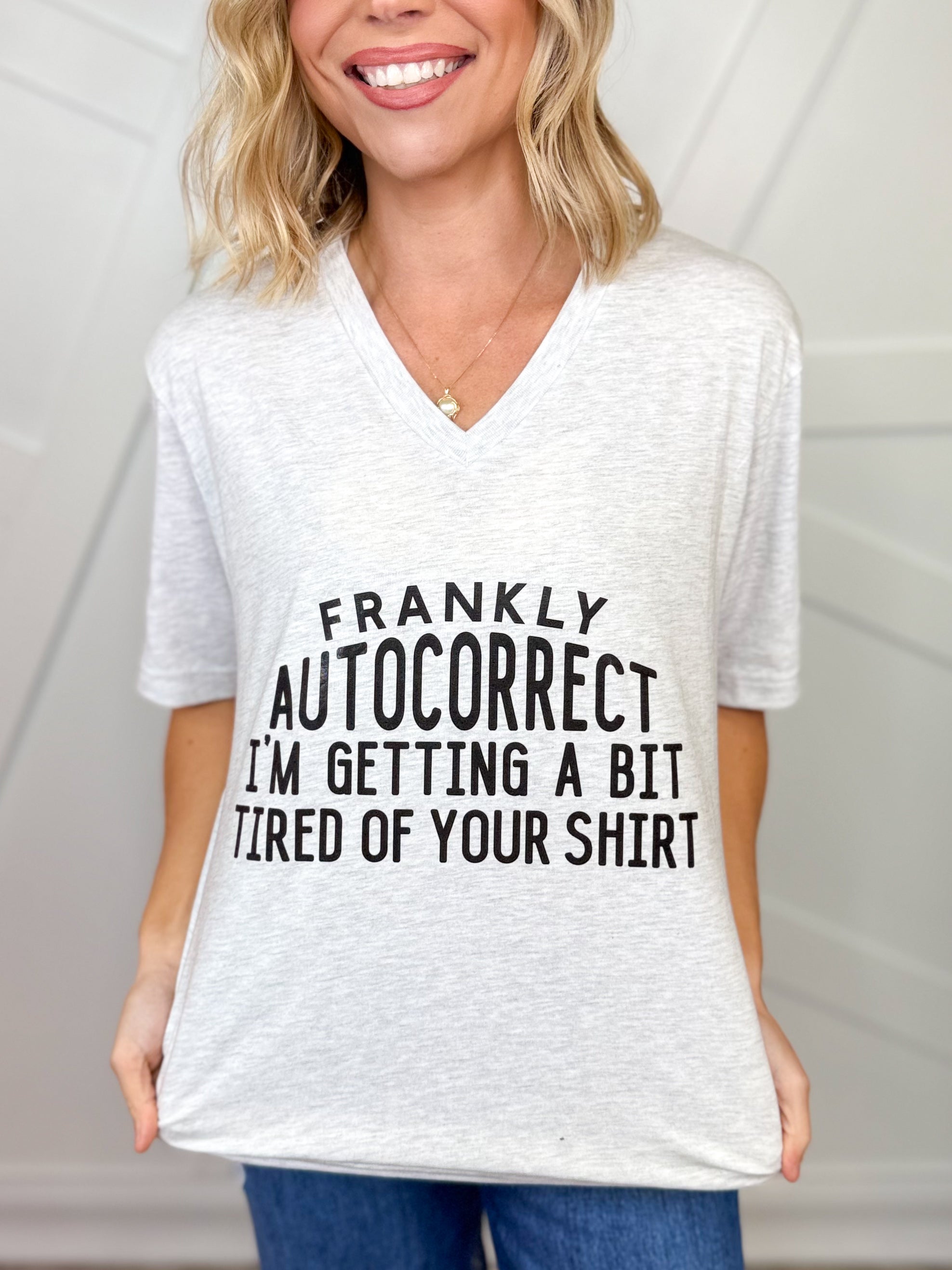 Autocorrect Graphic Tee-130 Graphic Tees-Heathered Boho-Heathered Boho Boutique, Women's Fashion and Accessories in Palmetto, FL