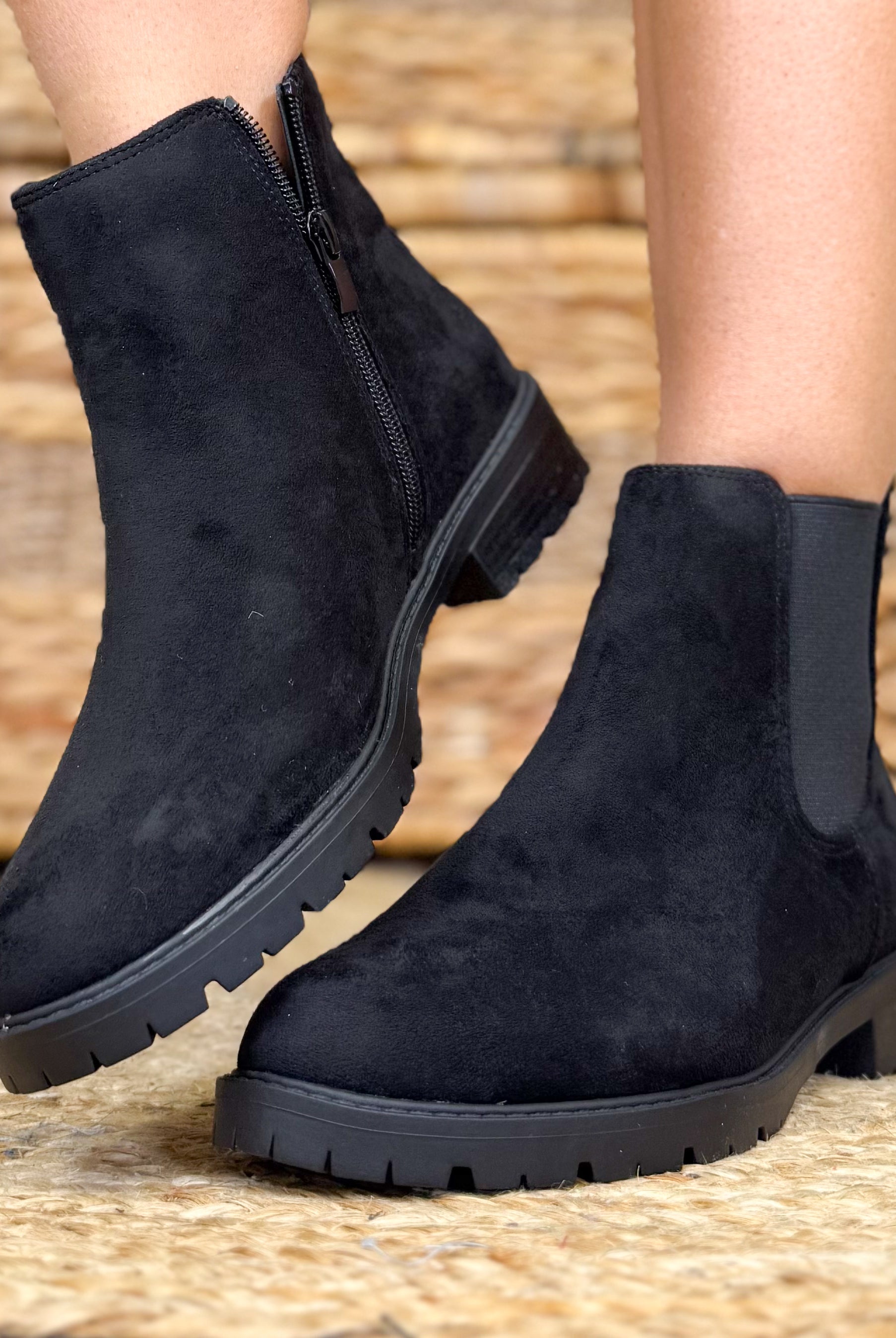 Denver Boots - Black Suede-350 SHOES-Top Guy-Heathered Boho Boutique, Women's Fashion and Accessories in Palmetto, FL