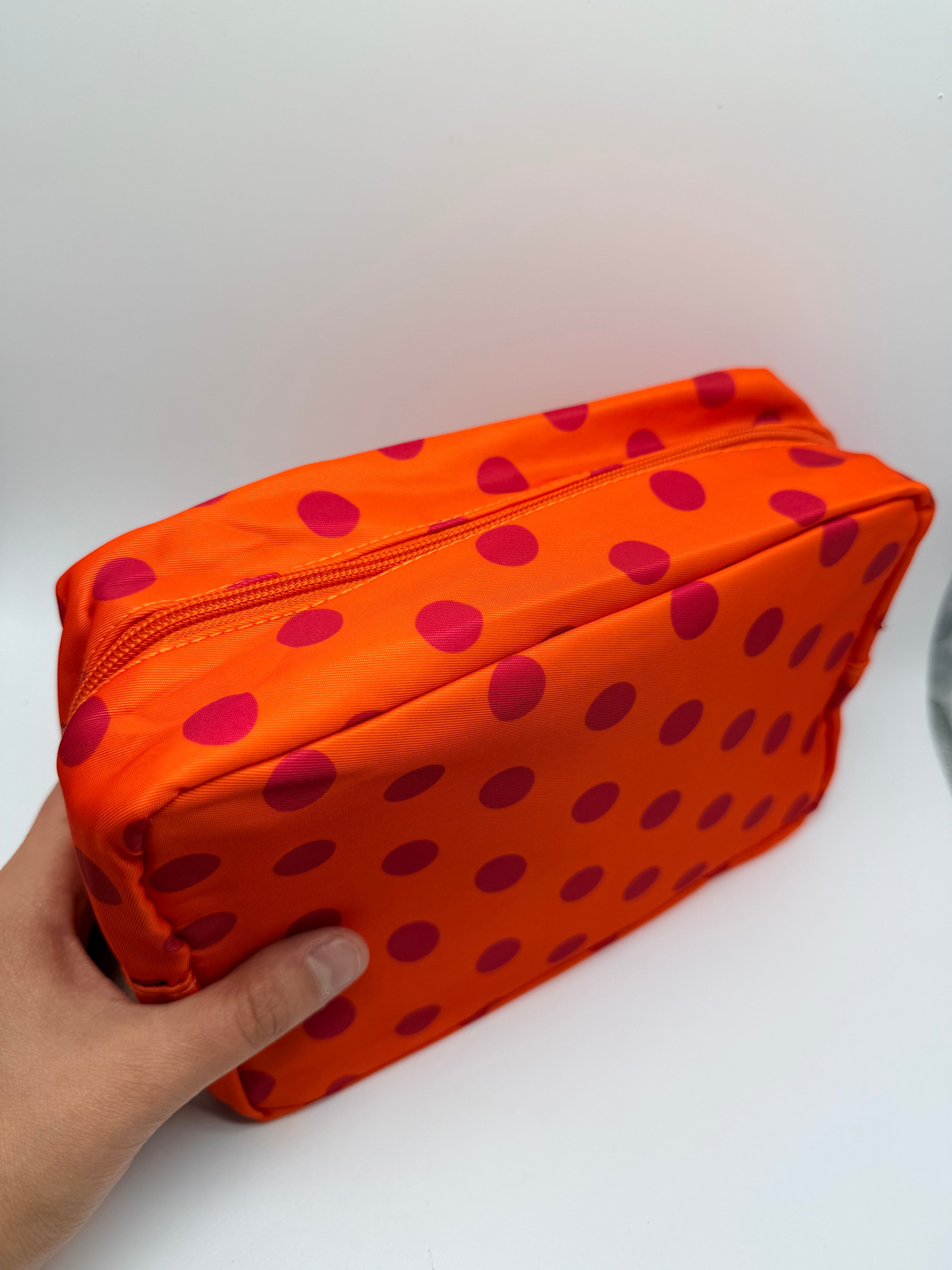 Polka Dot Cosmetic Bag-320 BAGS-MKS AMERICA-Heathered Boho Boutique, Women's Fashion and Accessories in Palmetto, FL