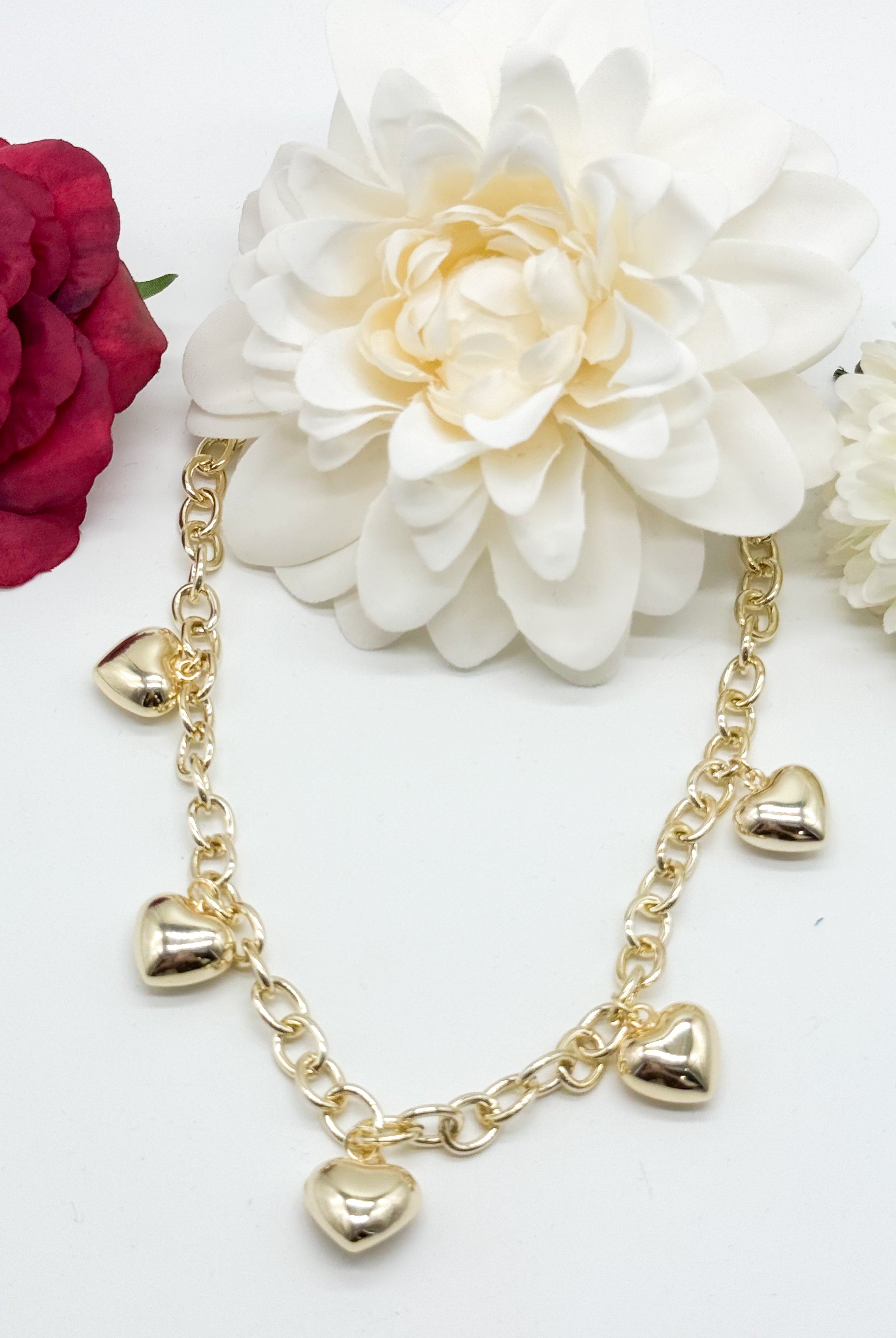 Heart Charm Necklace-310 Jewelry-Millenx Accessories, LLC.-Heathered Boho Boutique, Women's Fashion and Accessories in Palmetto, FL