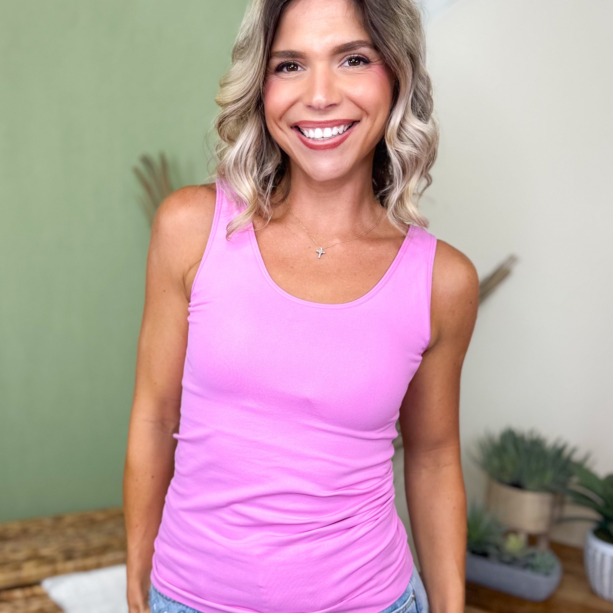 Restock: Easy Life Built in Bra Tank Top-100 TANK/CROP TOPS-YELETE-Heathered Boho Boutique, Women's Fashion and Accessories in Palmetto, FL