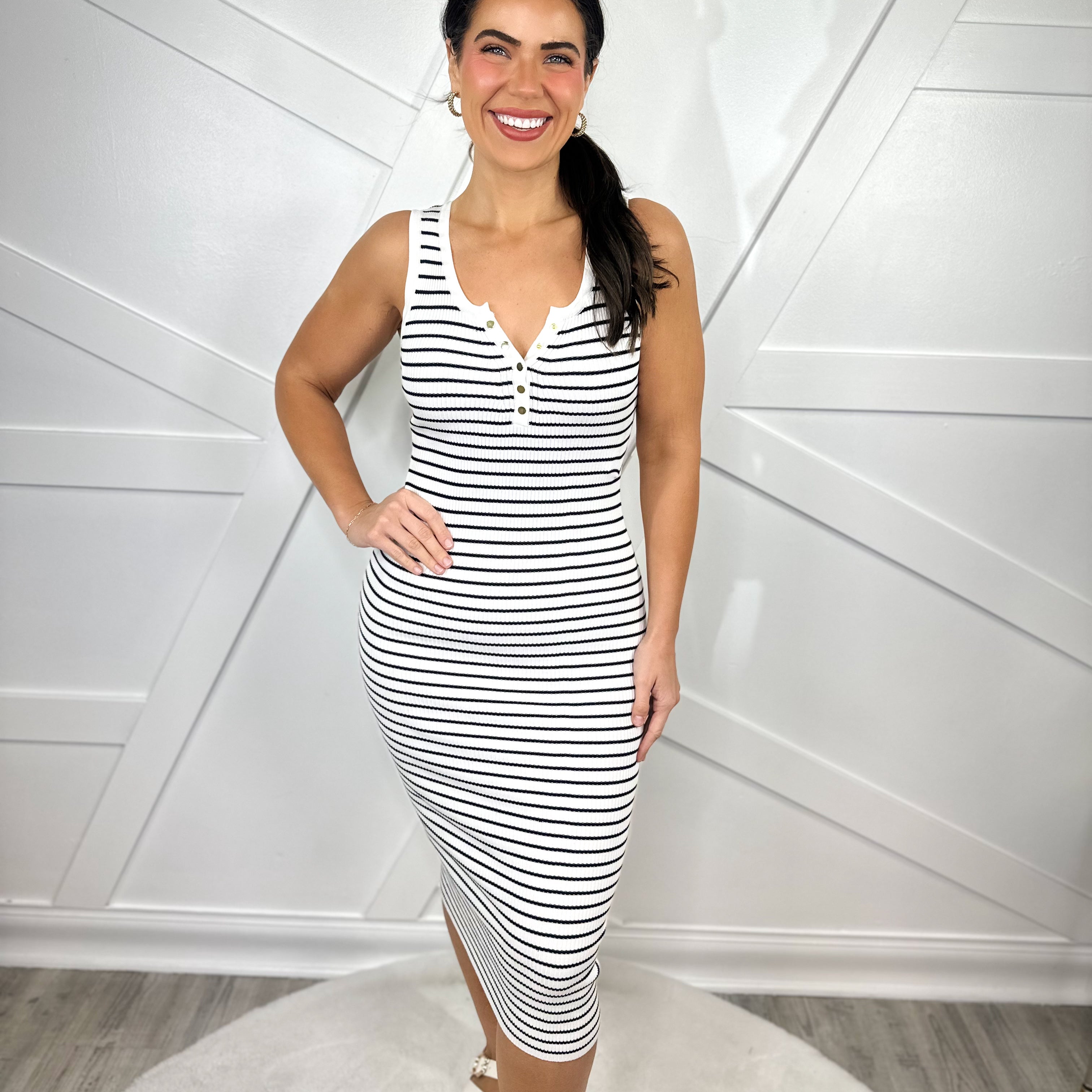 Restock: Modern Take Dress-230 DRESSES/JUMPSUITS/ROMPERS-Love Tree-Heathered Boho Boutique, Women's Fashion and Accessories in Palmetto, FL