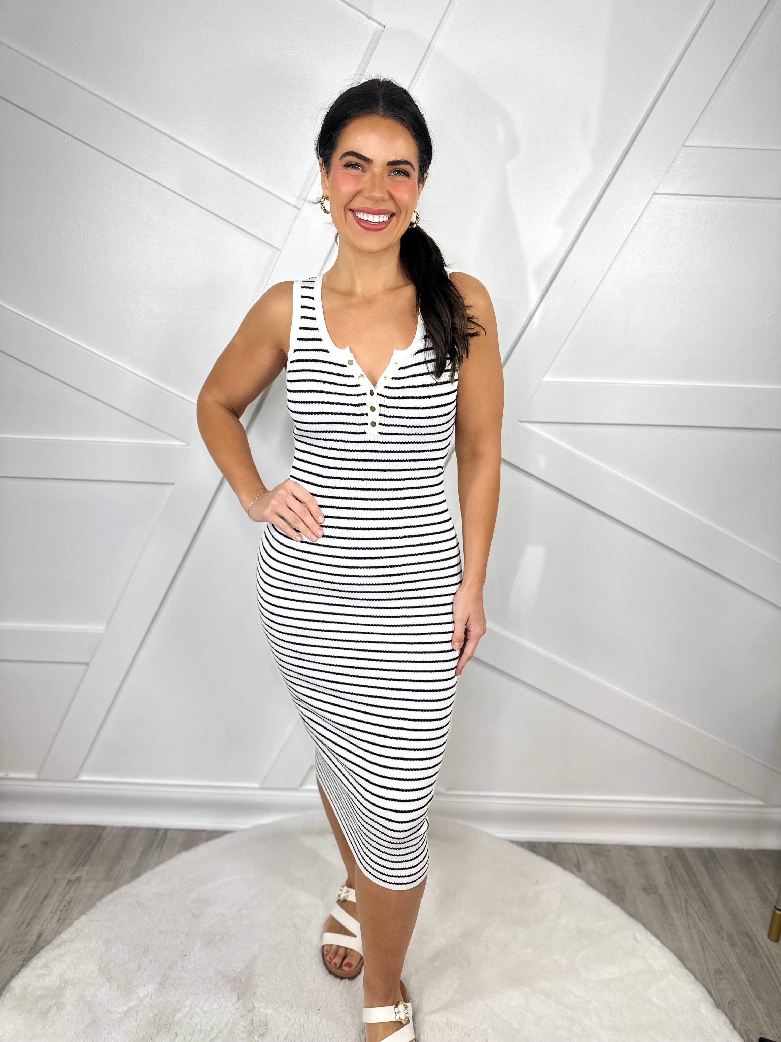 Restock: Modern Take Dress-230 DRESSES/JUMPSUITS/ROMPERS-Love Tree-Heathered Boho Boutique, Women's Fashion and Accessories in Palmetto, FL