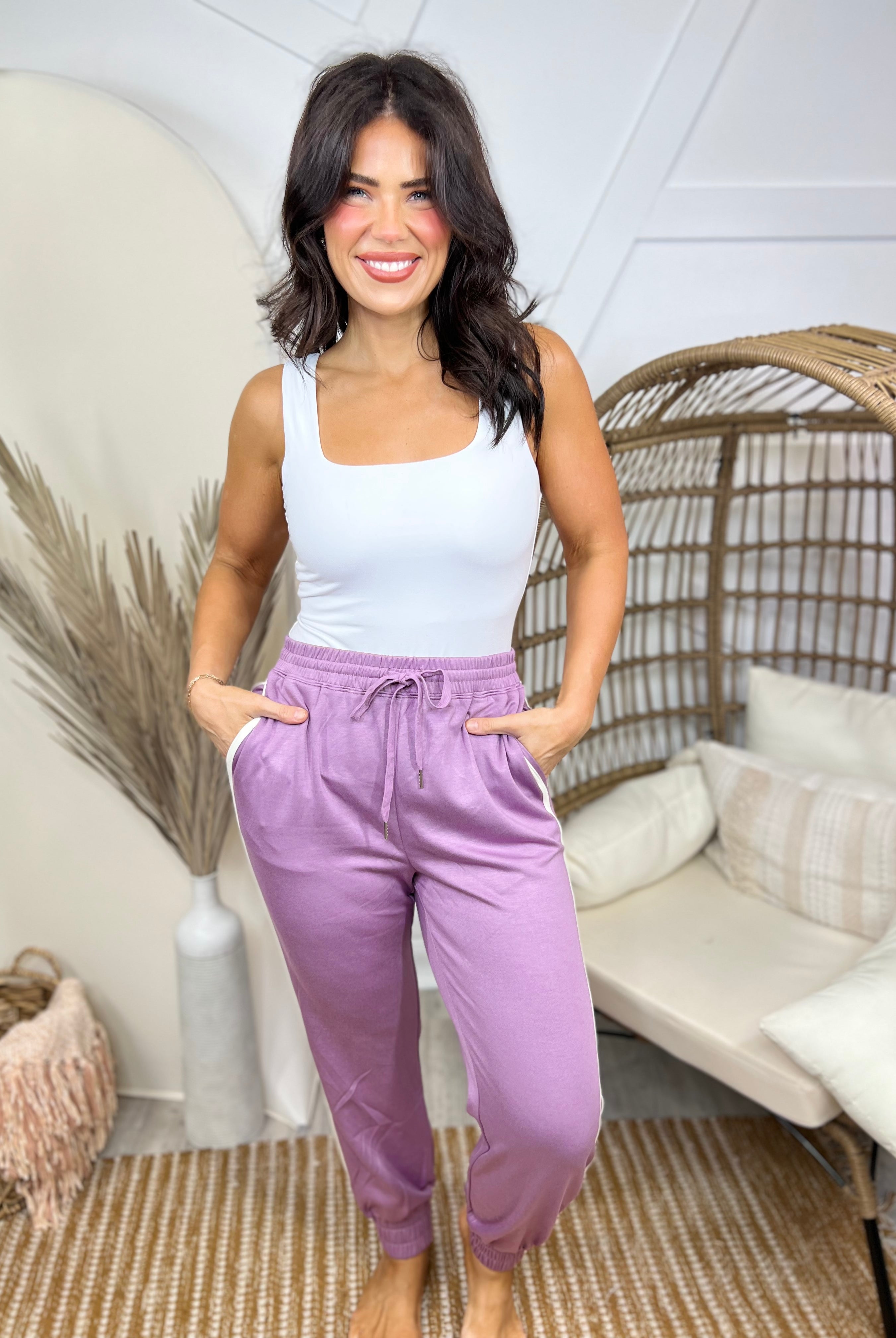 RESTOCK: Under Pressure Joggers-150 PANTS-White Birch-Heathered Boho Boutique, Women's Fashion and Accessories in Palmetto, FL