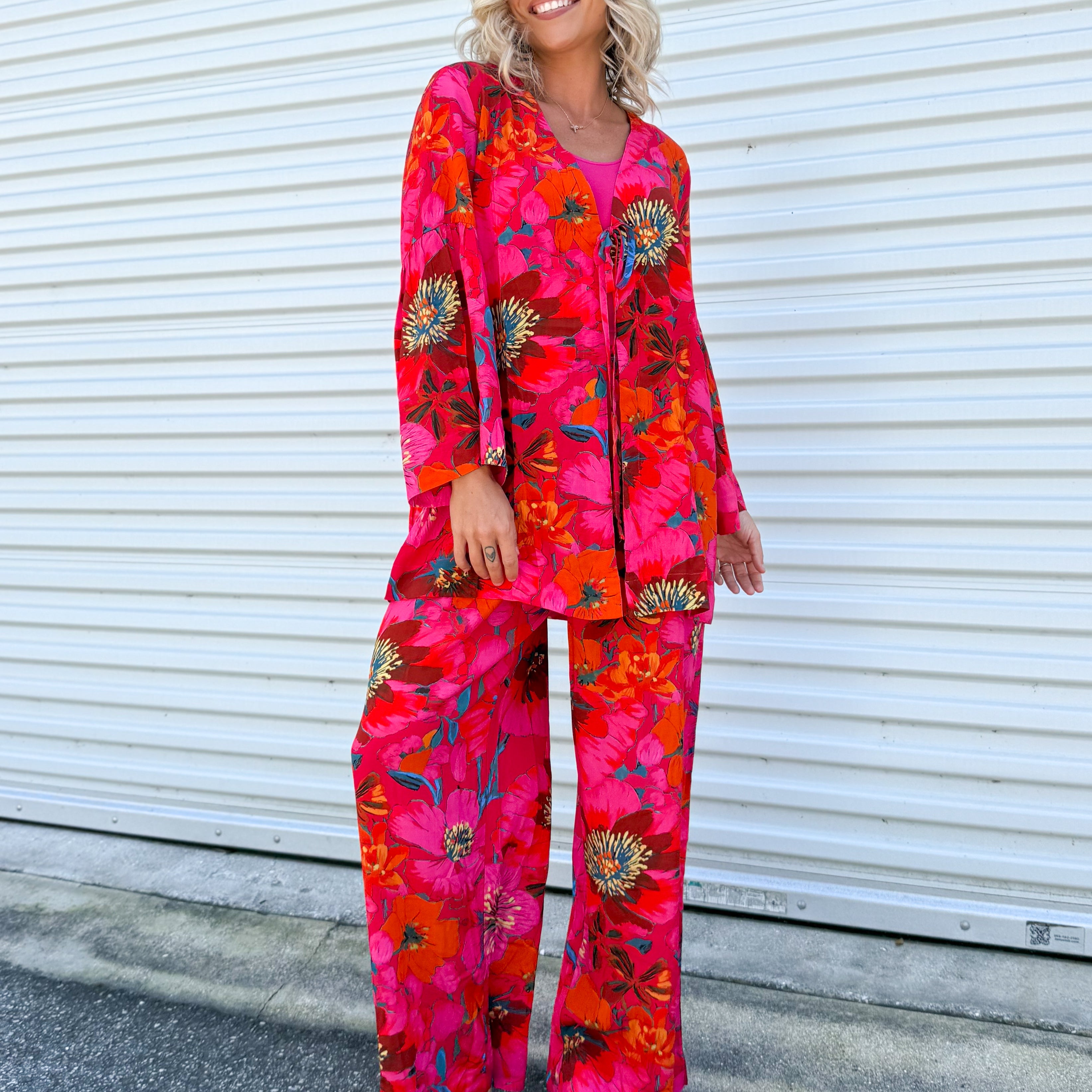 CASA BELLA FLORAL SET-240 Activewear/Sets-Blakeley Designs-Heathered Boho Boutique, Women's Fashion and Accessories in Palmetto, FL