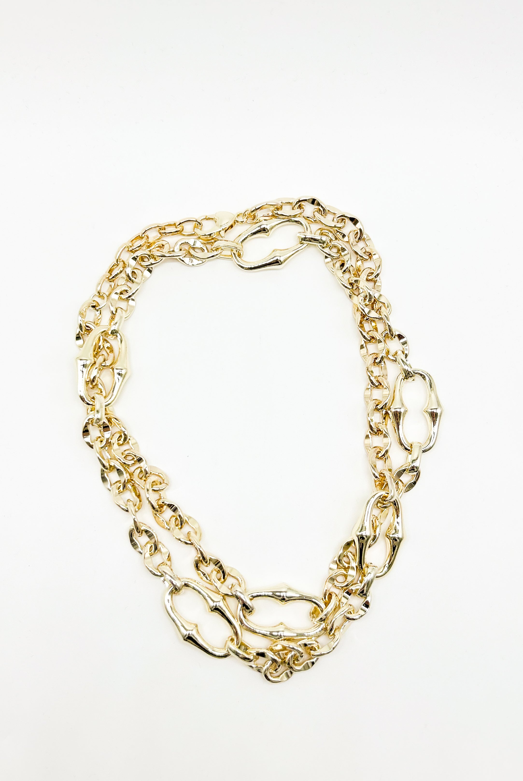 Bamboo Link Necklace-310 Jewelry-Millenx Accessories, LLC.-Heathered Boho Boutique, Women's Fashion and Accessories in Palmetto, FL