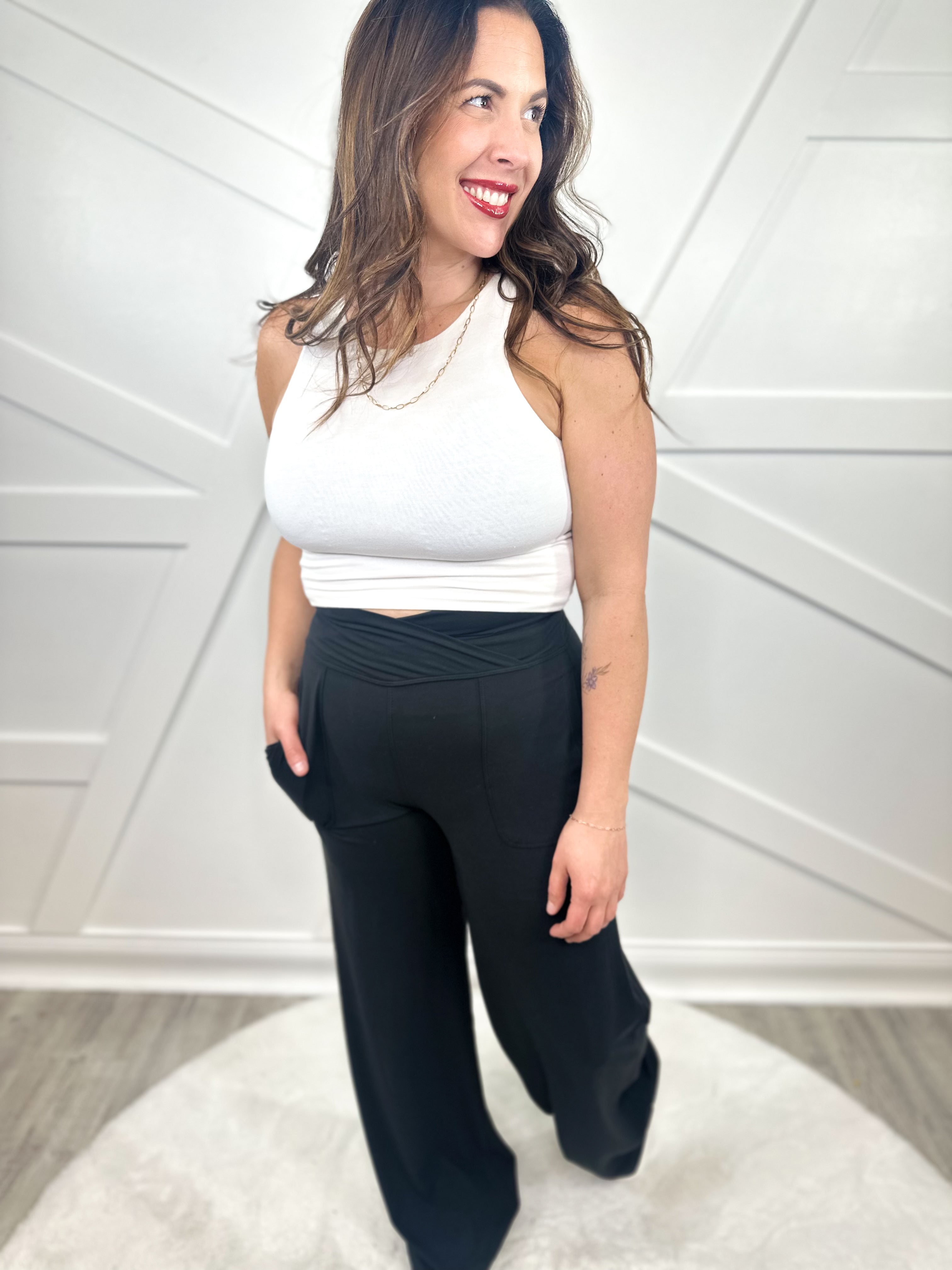 Restock: Check Me Out Pants-150 PANTS-Rae Mode-Heathered Boho Boutique, Women's Fashion and Accessories in Palmetto, FL