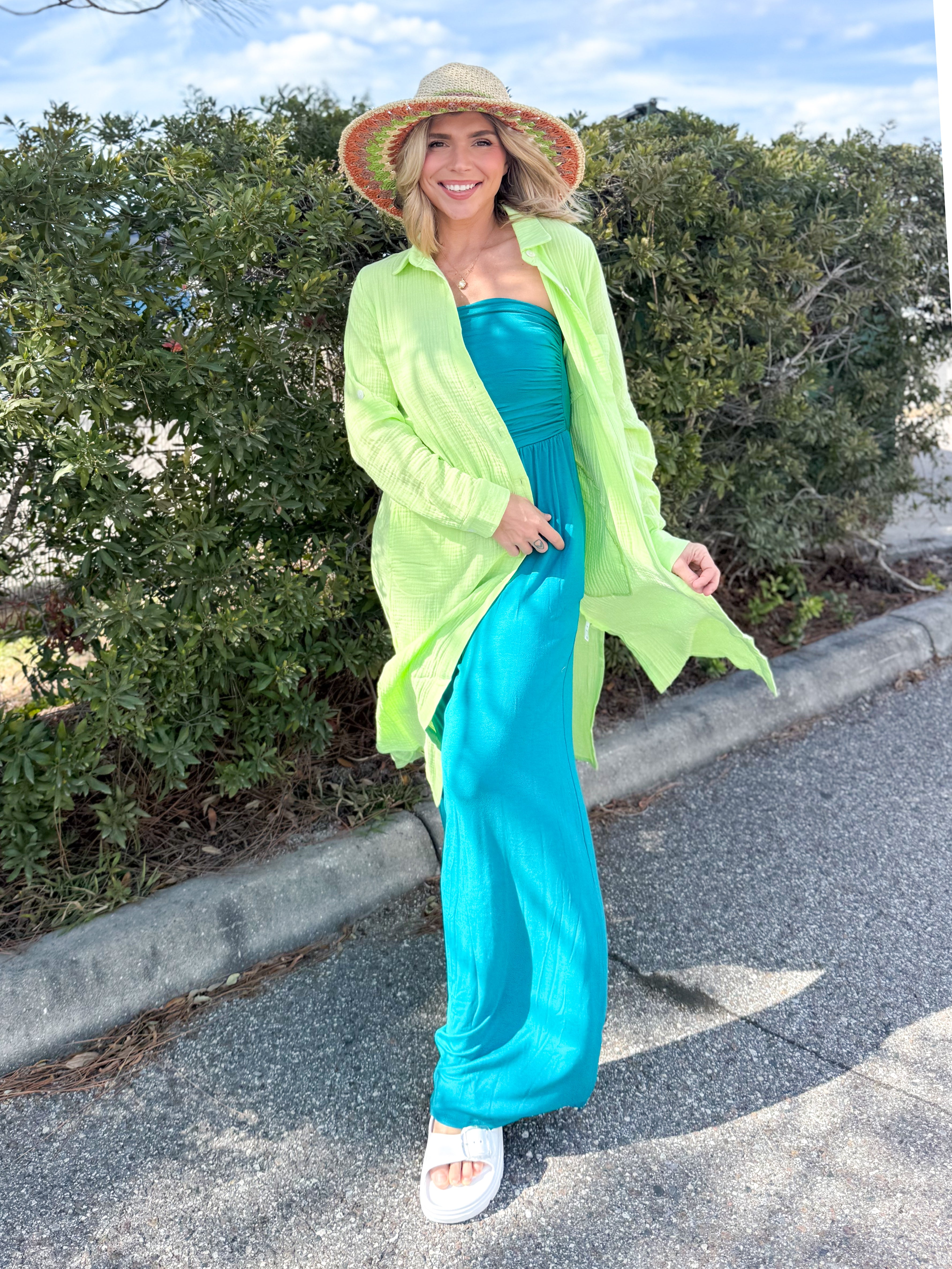 Evelyn Cotton Gauze Button Up Cardigan-220 CARDIGANS KIMONOS-DEAR SCARLETT-Heathered Boho Boutique, Women's Fashion and Accessories in Palmetto, FL