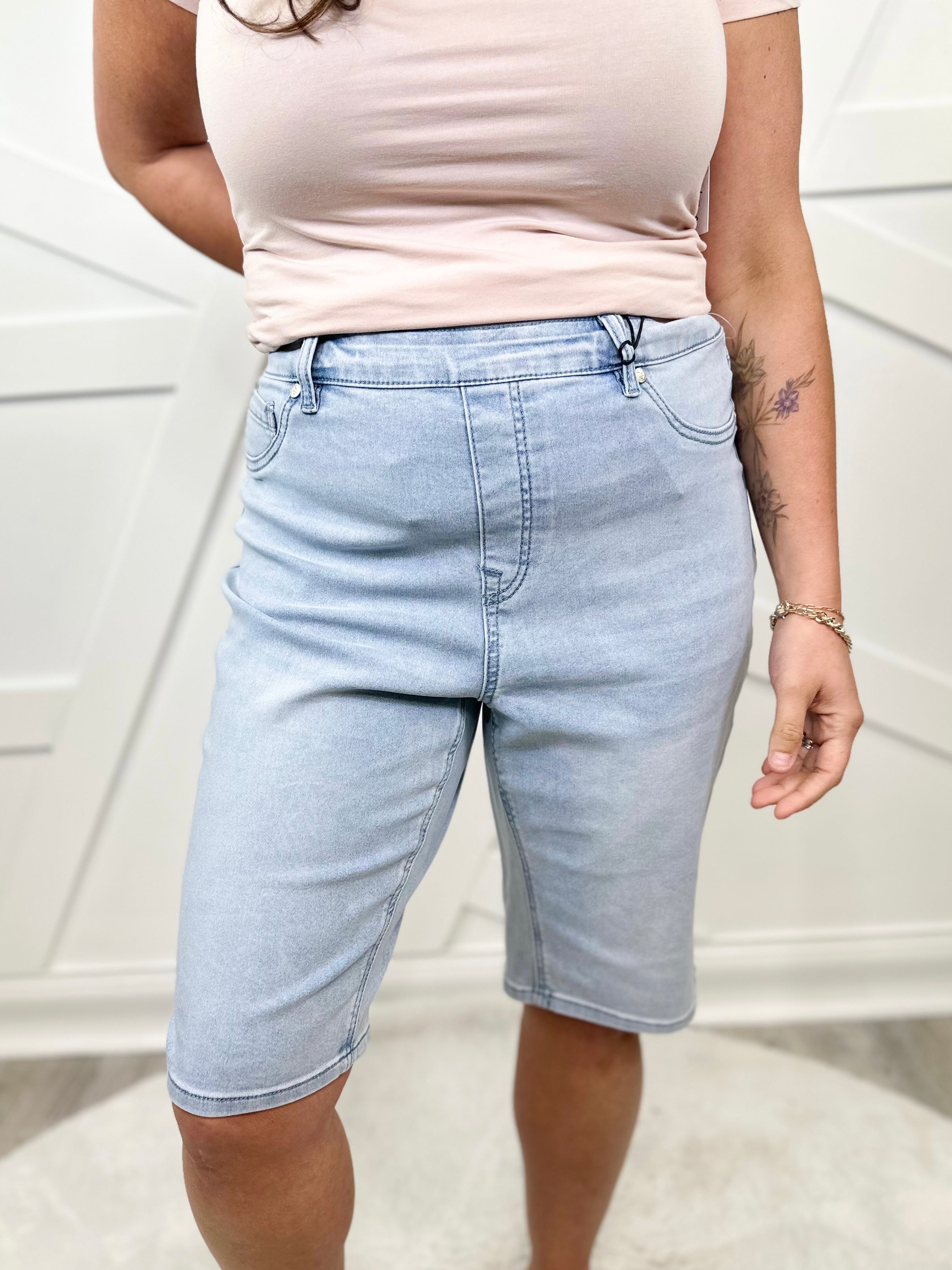 For the Memories Bermuda Shorts -Petite-160 SHORTS-Legend Jeans-Heathered Boho Boutique, Women's Fashion and Accessories in Palmetto, FL