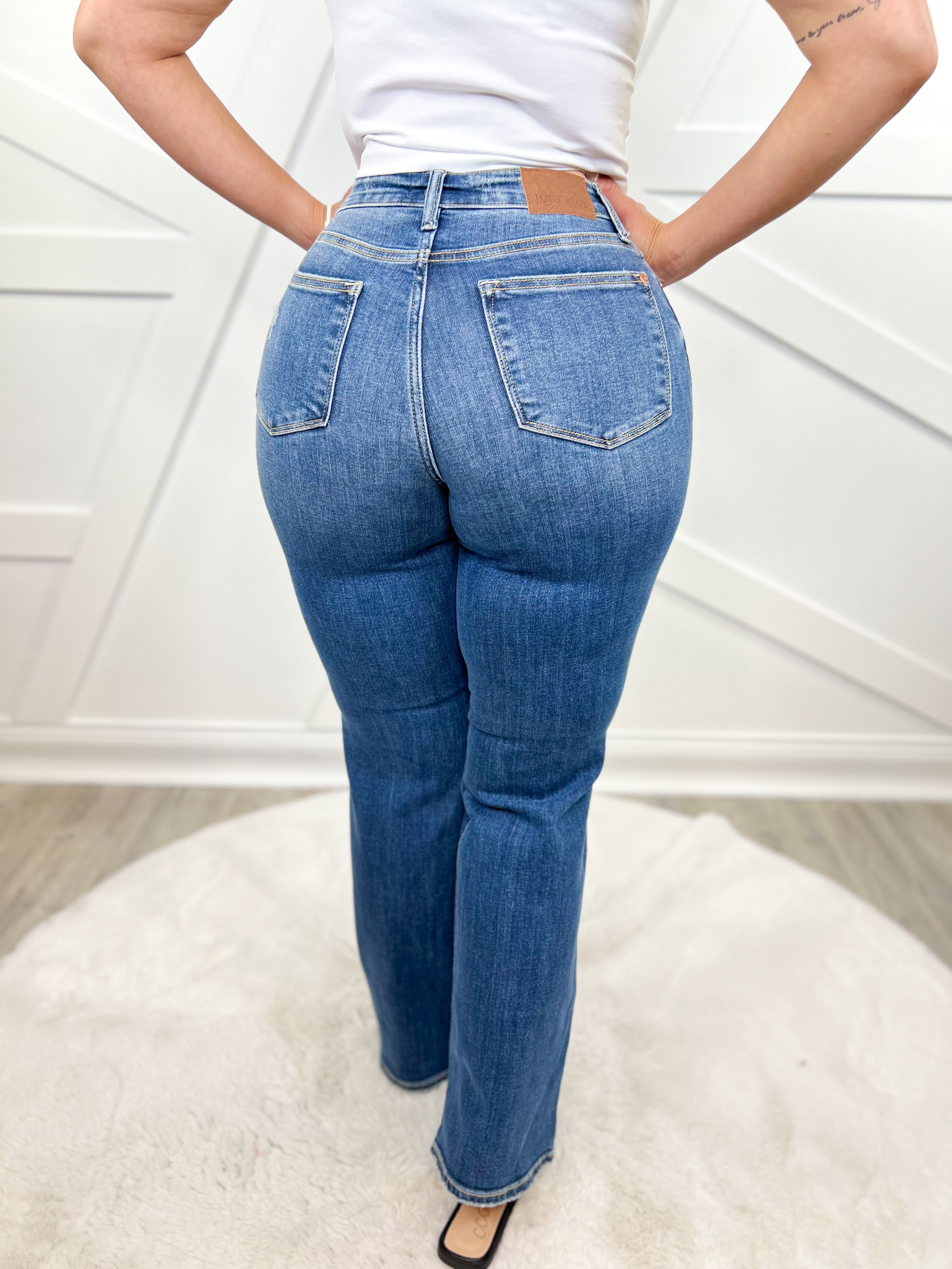 Major Upgrade Straight Leg Jeans by Judy Blue-190 Jeans-Judy Blue-Heathered Boho Boutique, Women's Fashion and Accessories in Palmetto, FL