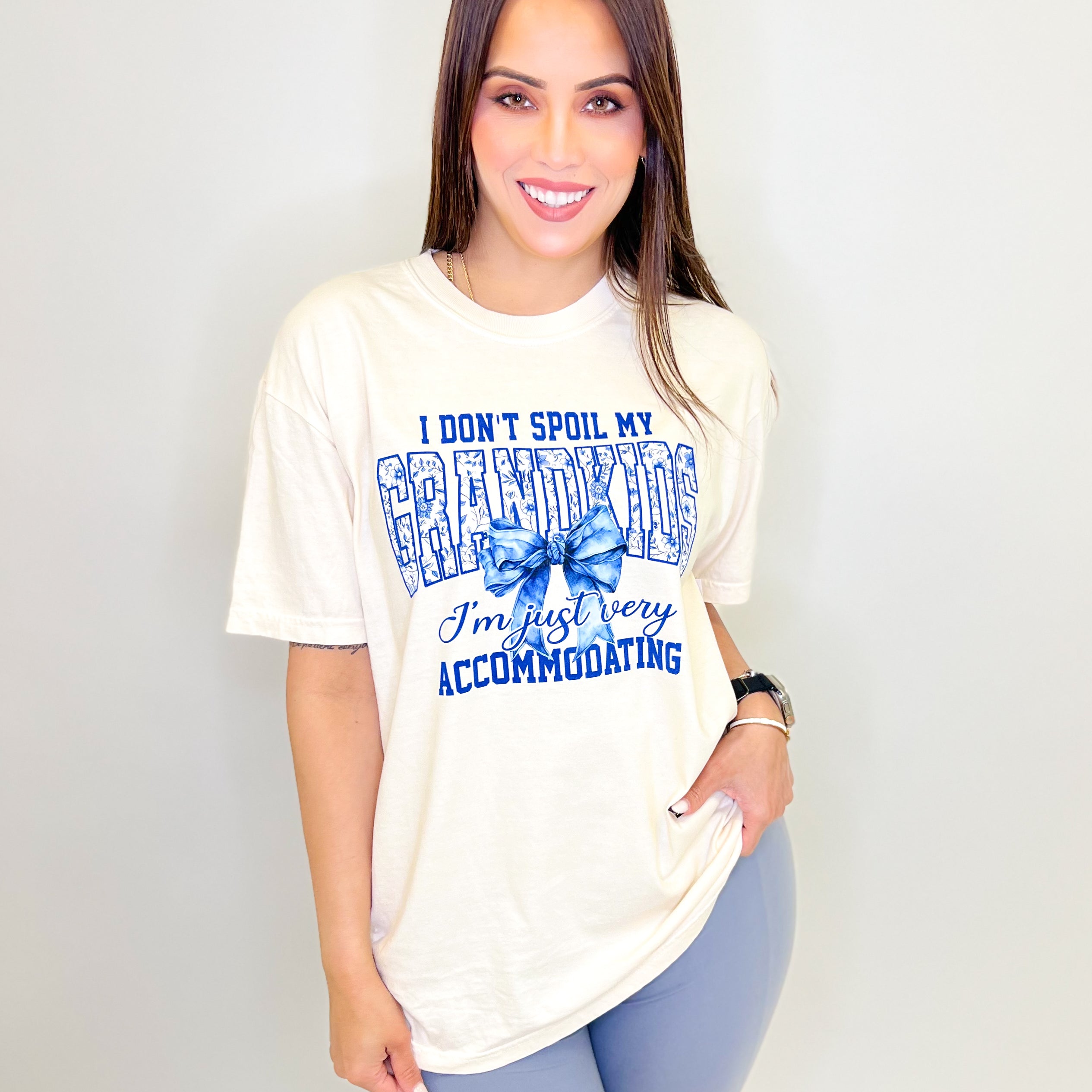 Spoiled Grandkids Graphic Tee-130 Graphic Tees-Heathered Boho-Heathered Boho Boutique, Women's Fashion and Accessories in Palmetto, FL