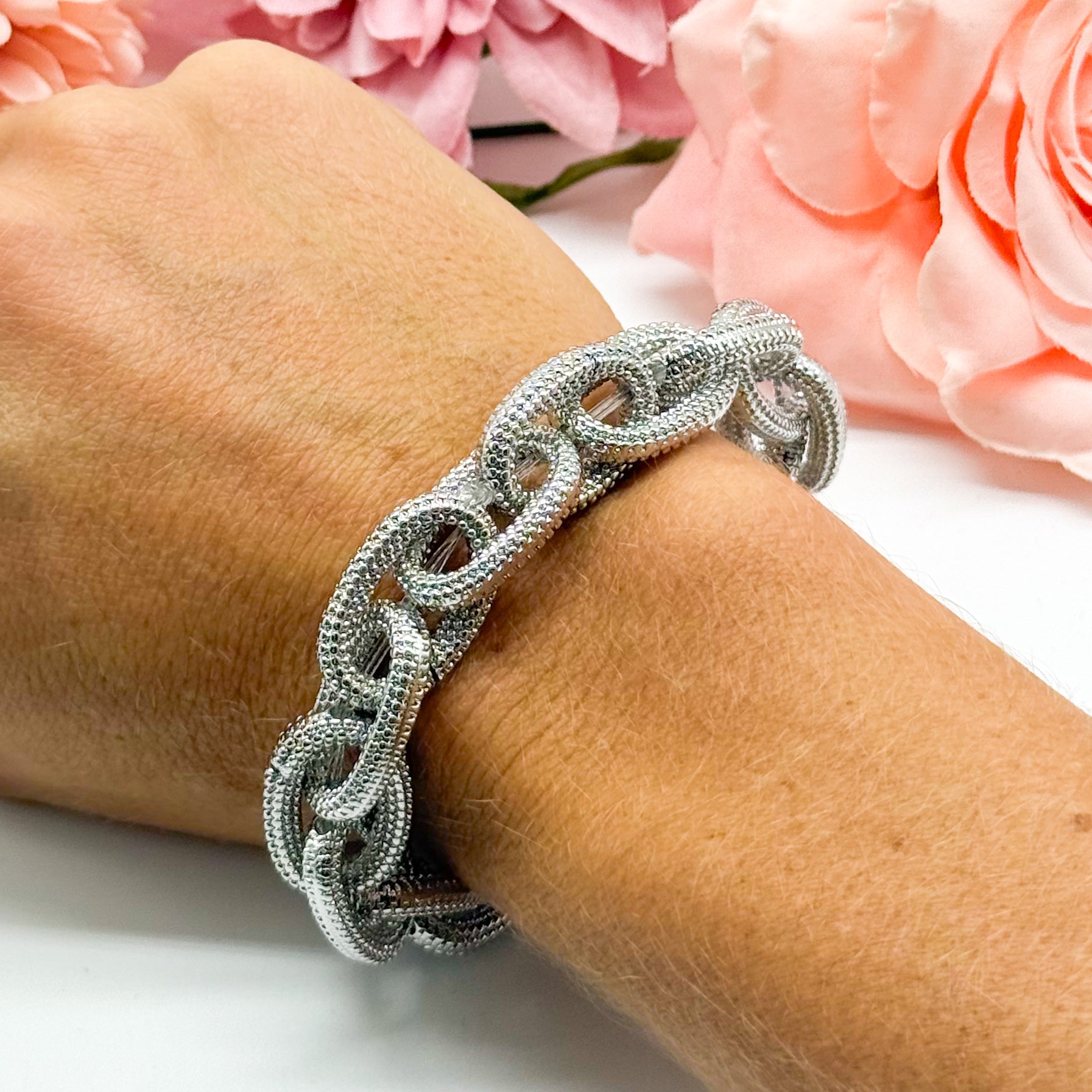 Link Stretch Bracelet-310 Jewelry-JOSEPH ANTHONY NY, INC.-Heathered Boho Boutique, Women's Fashion and Accessories in Palmetto, FL