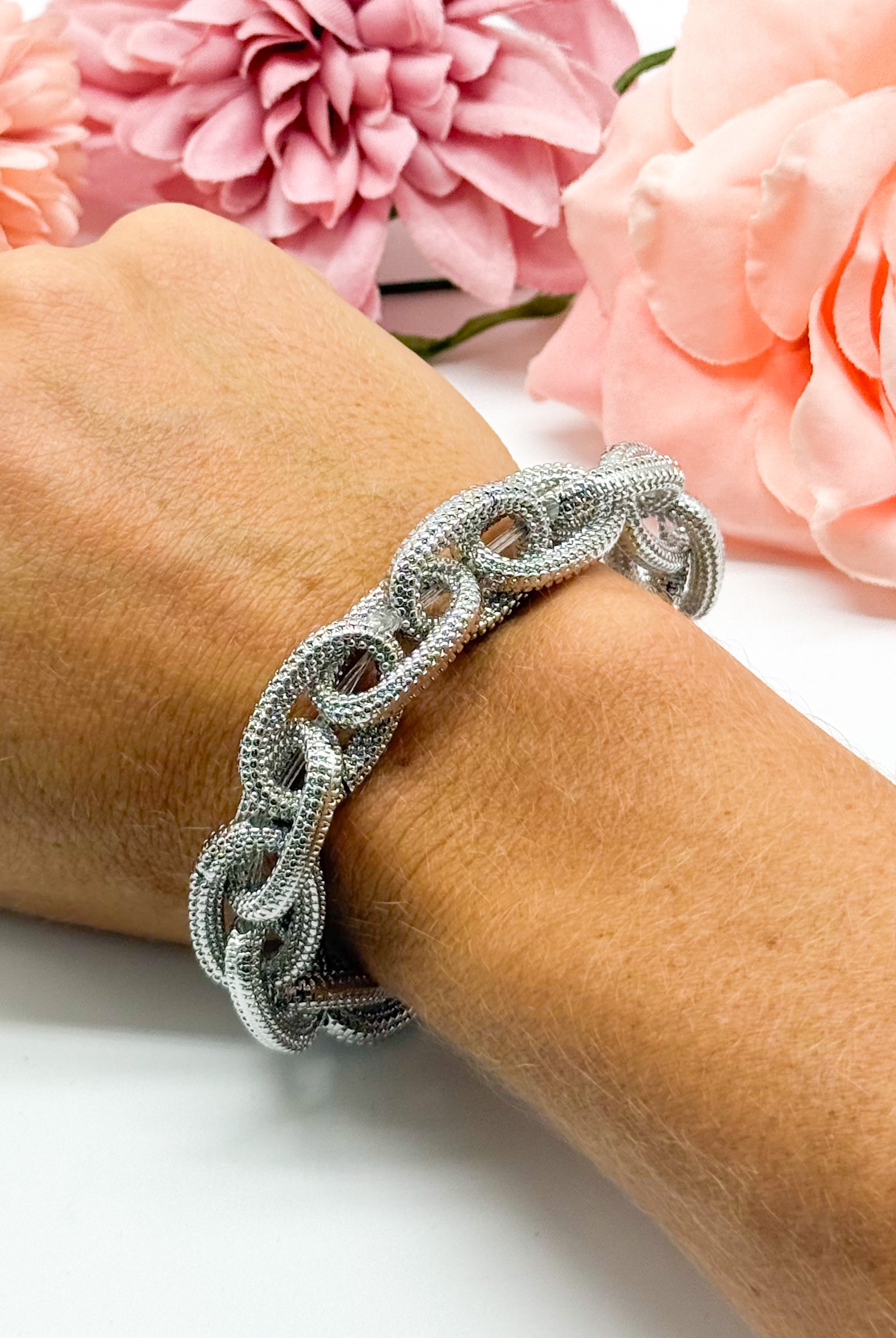 Link Stretch Bracelet-310 Jewelry-JOSEPH ANTHONY NY, INC.-Heathered Boho Boutique, Women's Fashion and Accessories in Palmetto, FL