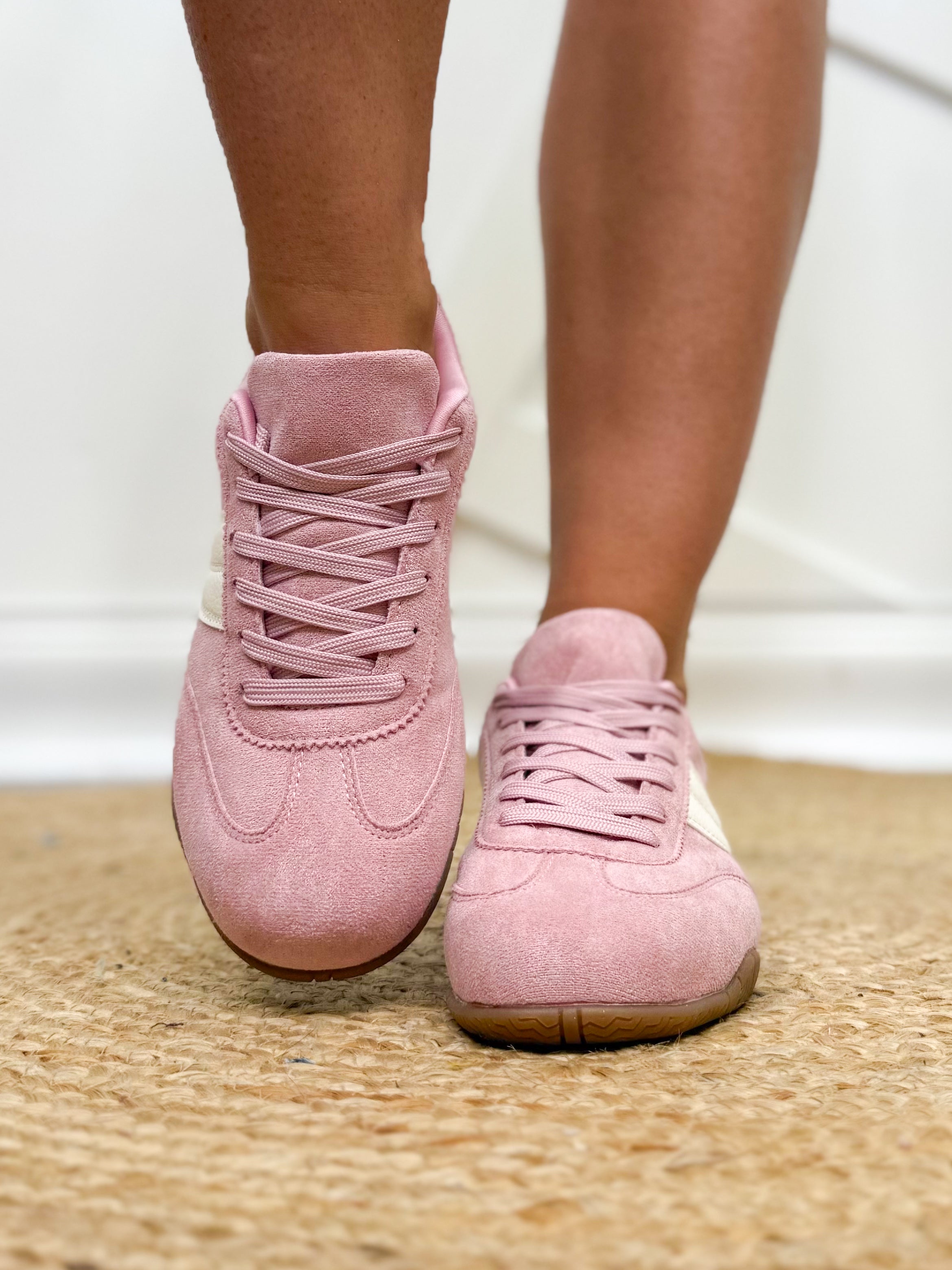 Estella Sneakers - Pink White-350 SHOES-Forever Link-Heathered Boho Boutique, Women's Fashion and Accessories in Palmetto, FL