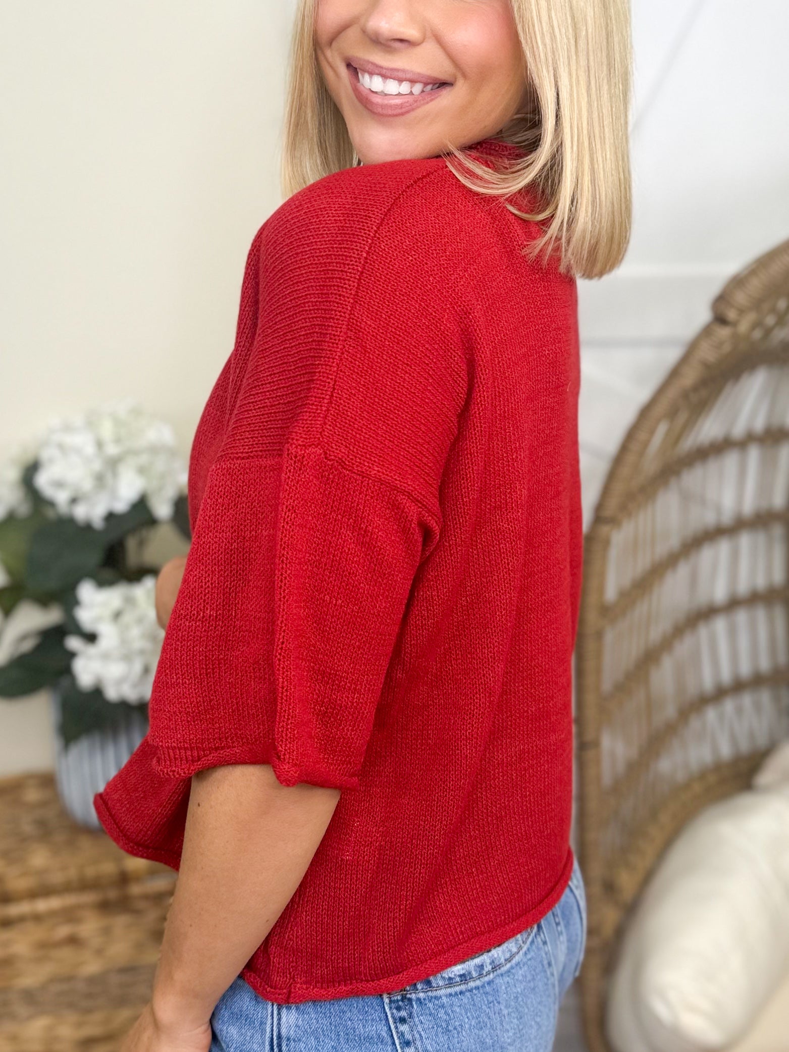 Just Listen Top-110 SHORT SLEEVE TOP-BIBI-Heathered Boho Boutique, Women's Fashion and Accessories in Palmetto, FL