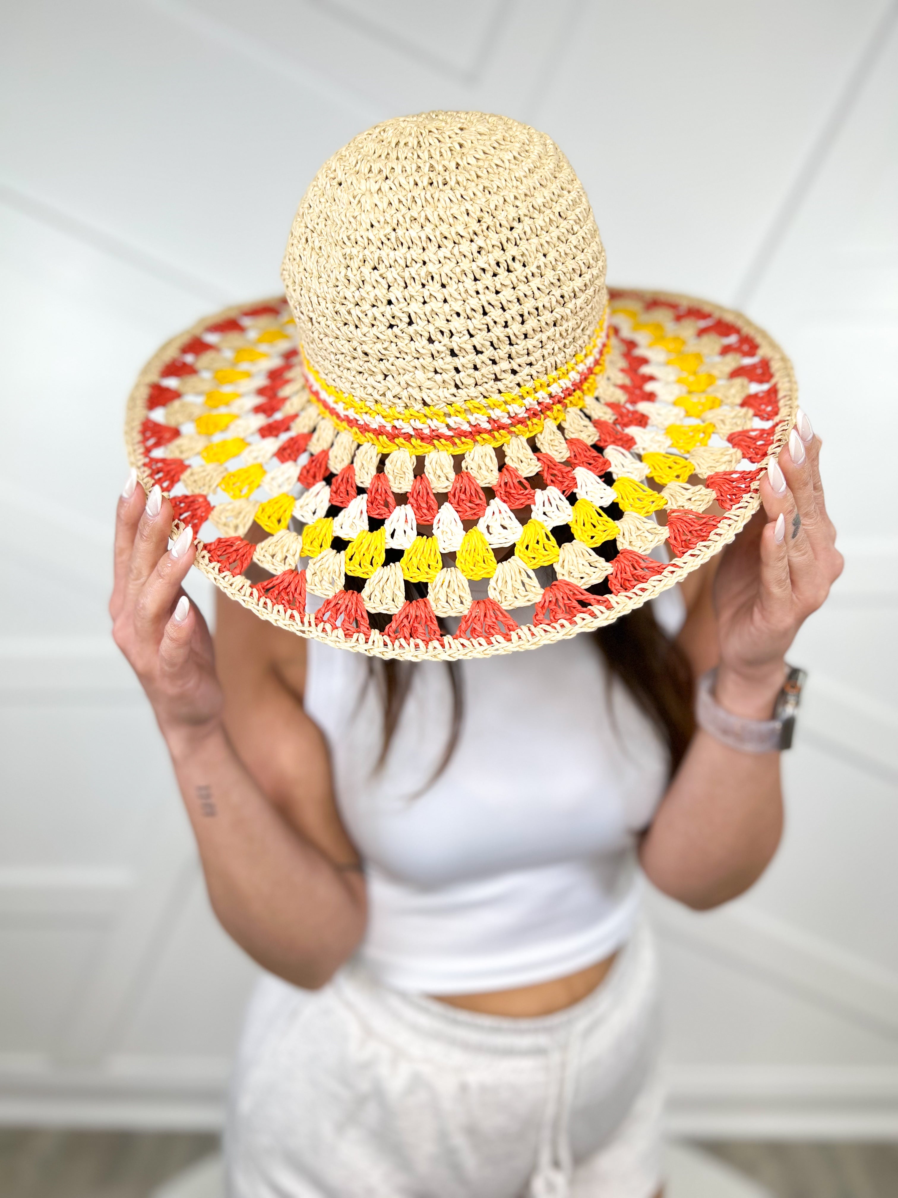 Vacay Ready Straw Hat-330 Headwear-iscarf-Heathered Boho Boutique, Women's Fashion and Accessories in Palmetto, FL