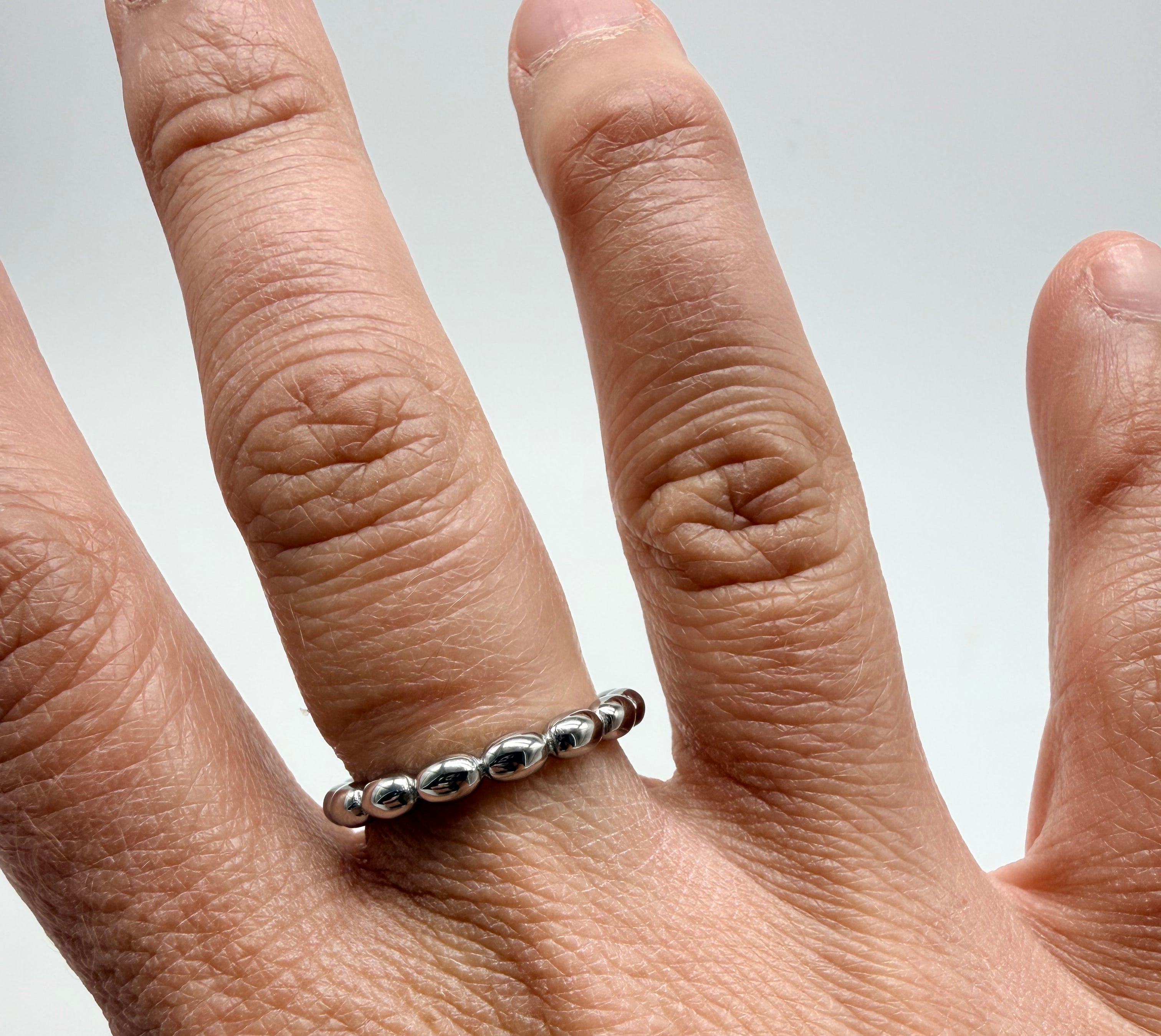 Oval Bead Waterproof Ring-310 Jewelry-NIHAO JEWELRY-Heathered Boho Boutique, Women's Fashion and Accessories in Palmetto, FL