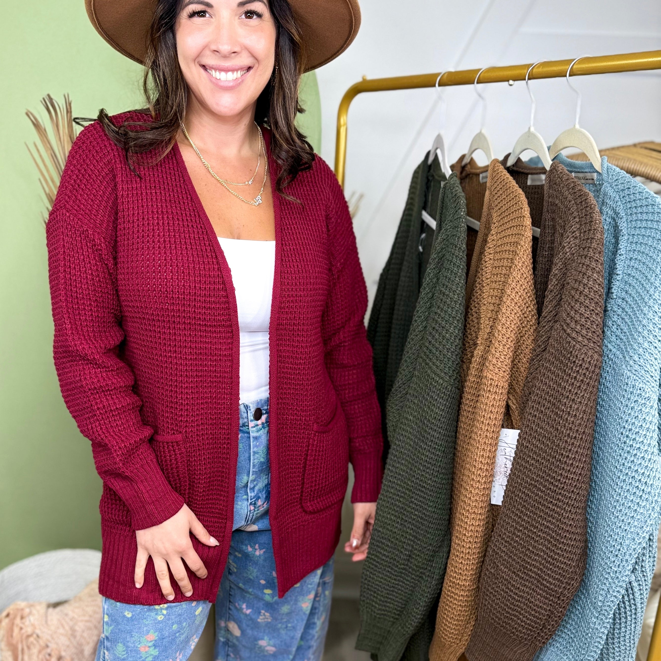 Sophisticate Cardigan-220 Cardigans/ Kimonos-ZENANA-Heathered Boho Boutique, Women's Fashion and Accessories in Palmetto, FL