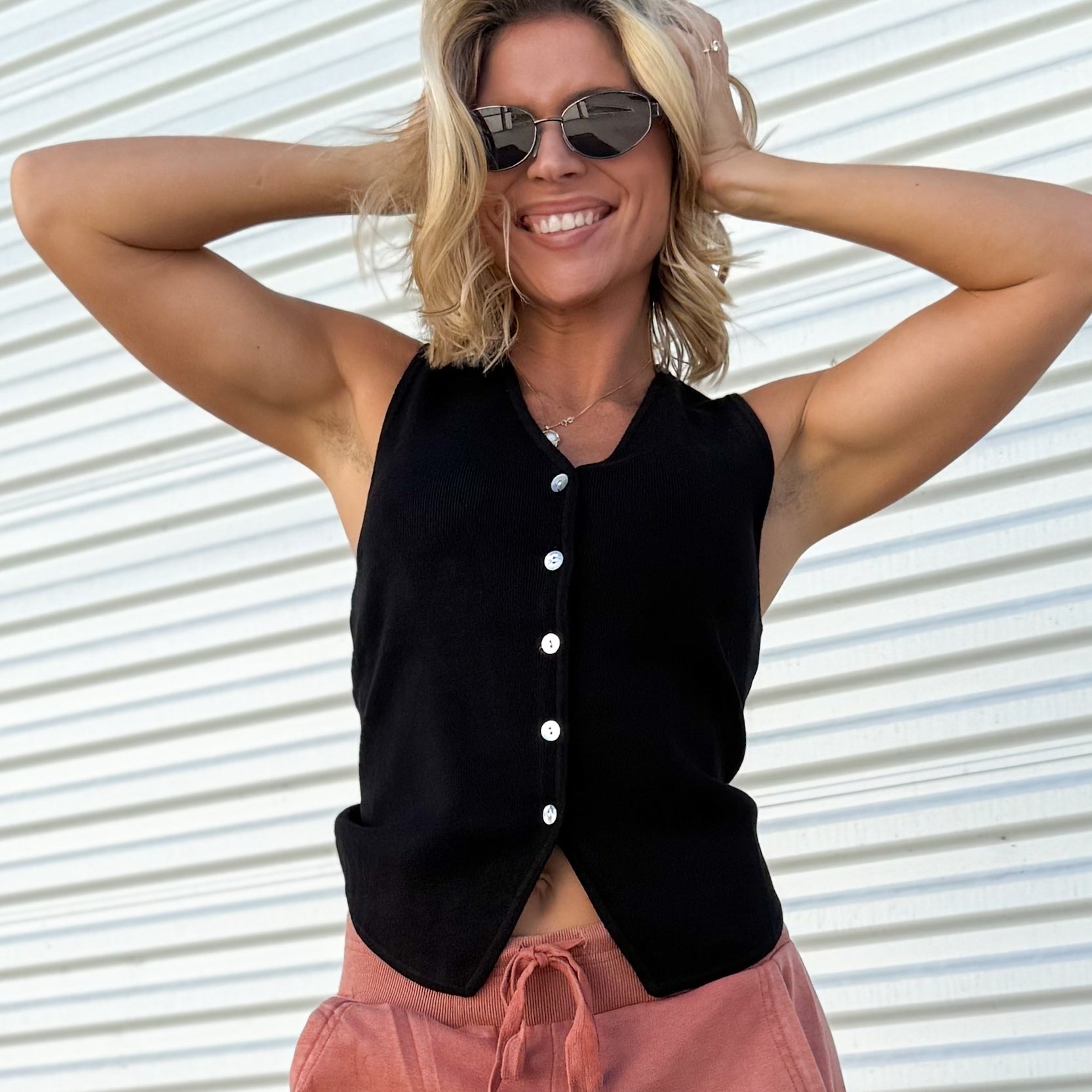 My Crew Sweater Vest-220 Cardigans/ Kimonos-ODDI-Heathered Boho Boutique, Women's Fashion and Accessories in Palmetto, FL