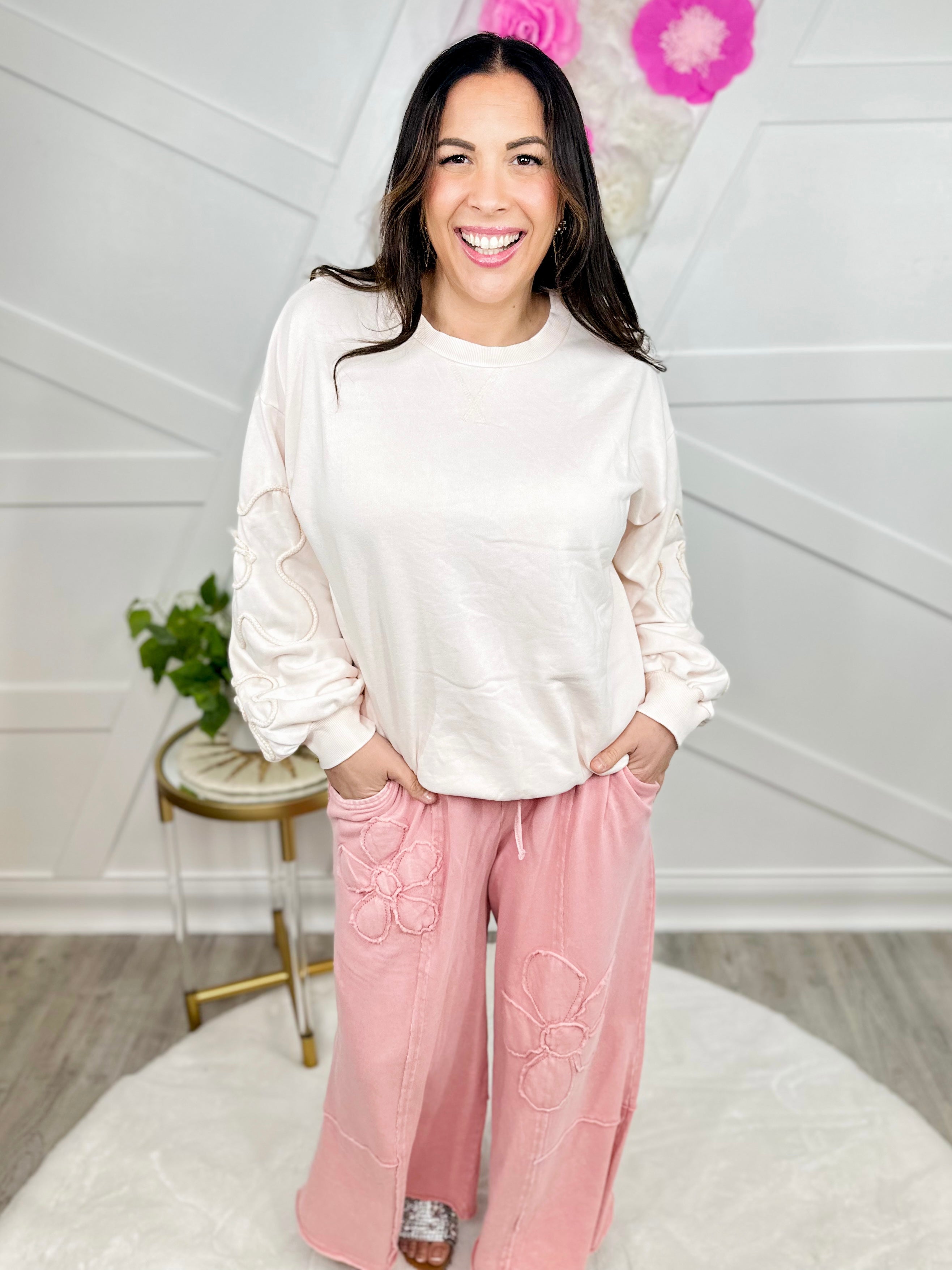 Restock: Floral Utility Mineral Wash Pants-150 PANTS-Easel-Heathered Boho Boutique, Women's Fashion and Accessories in Palmetto, FL