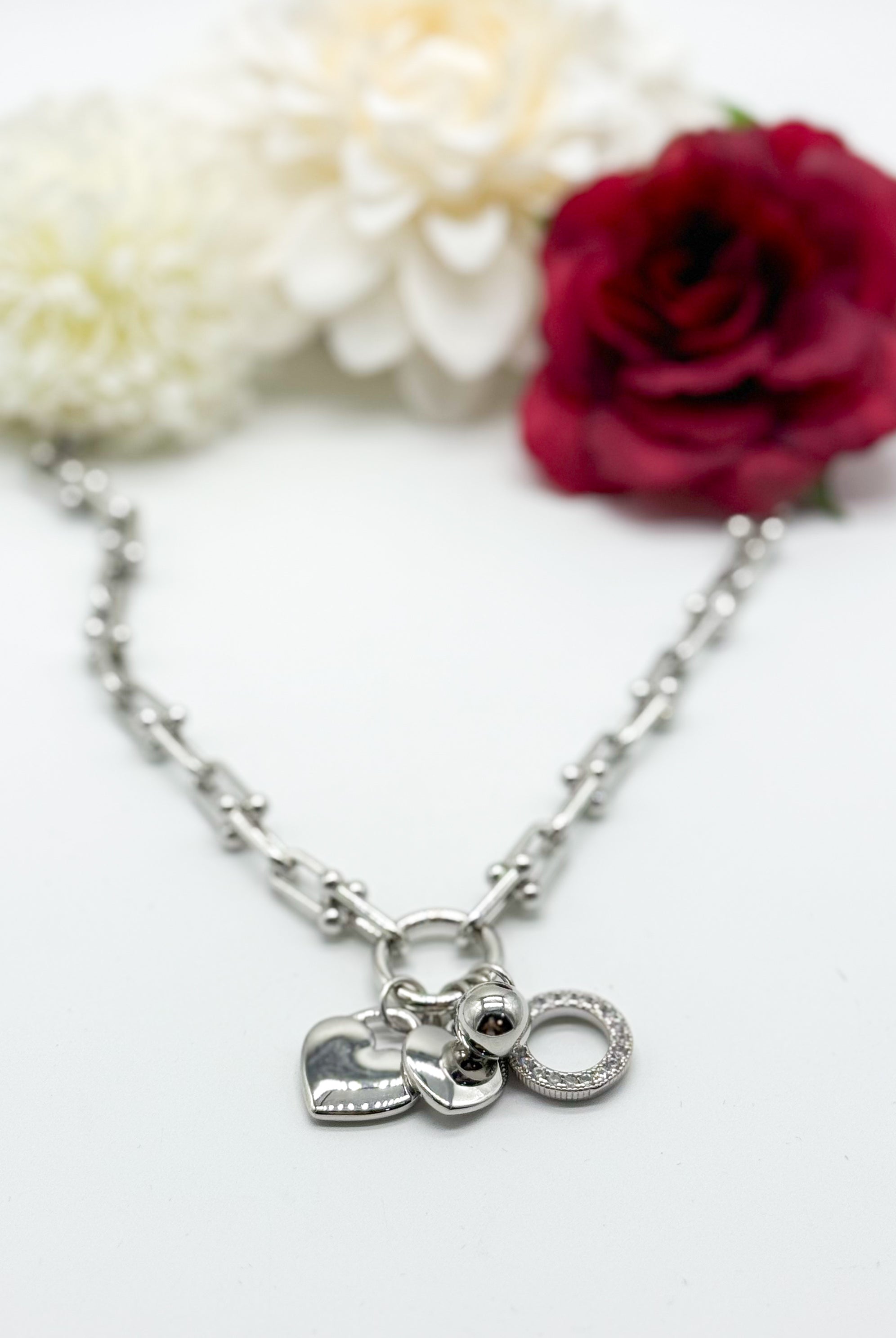 Loving Love U-Link Necklace-310 Jewelry-Millenx Accessories, LLC.-Heathered Boho Boutique, Women's Fashion and Accessories in Palmetto, FL