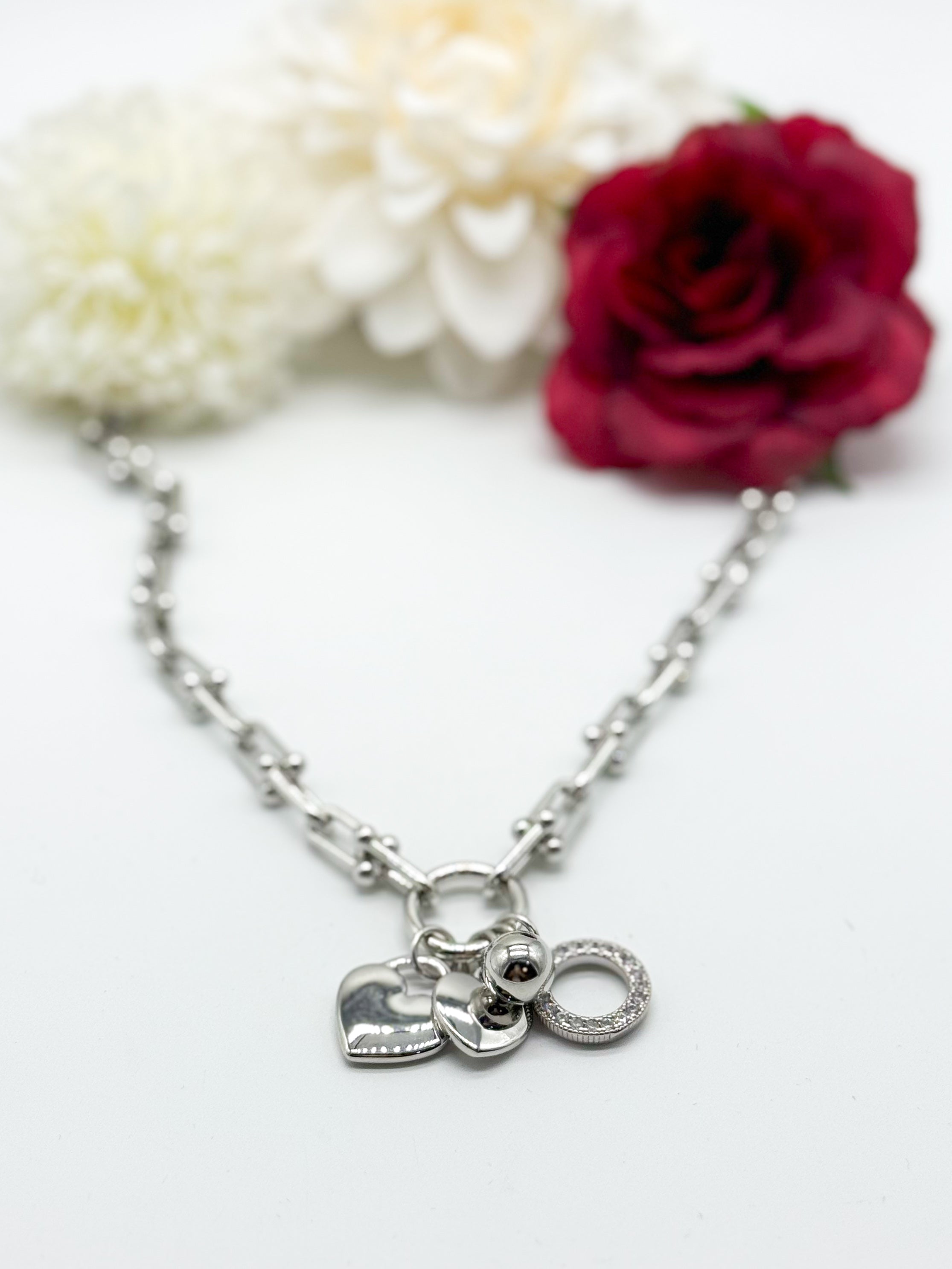 Loving Love U-Link Necklace-310 Jewelry-Millenx Accessories, LLC.-Heathered Boho Boutique, Women's Fashion and Accessories in Palmetto, FL