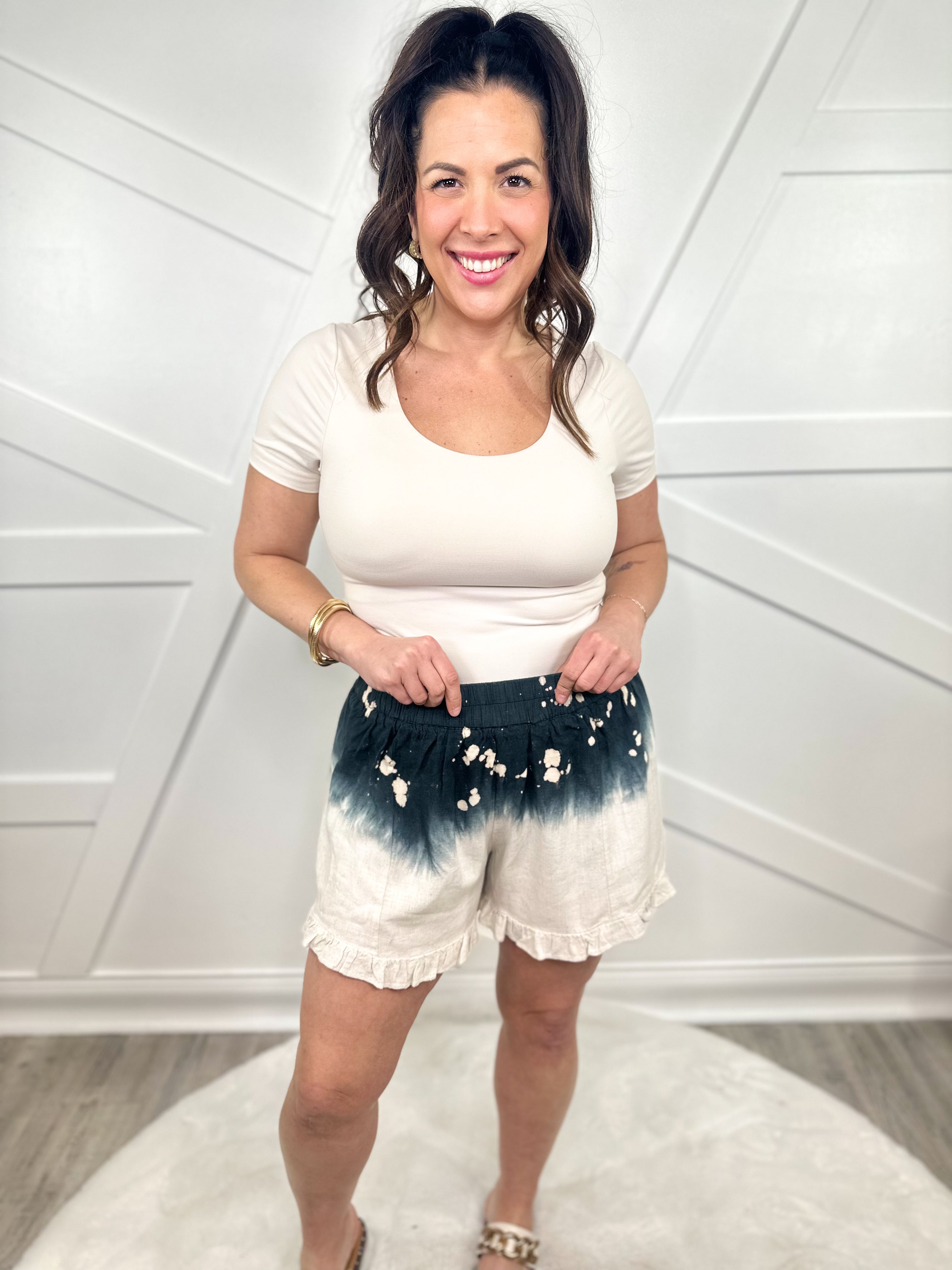 Acid Washed Shorts-160 shorts-Umgee-Heathered Boho Boutique, Women's Fashion and Accessories in Palmetto, FL