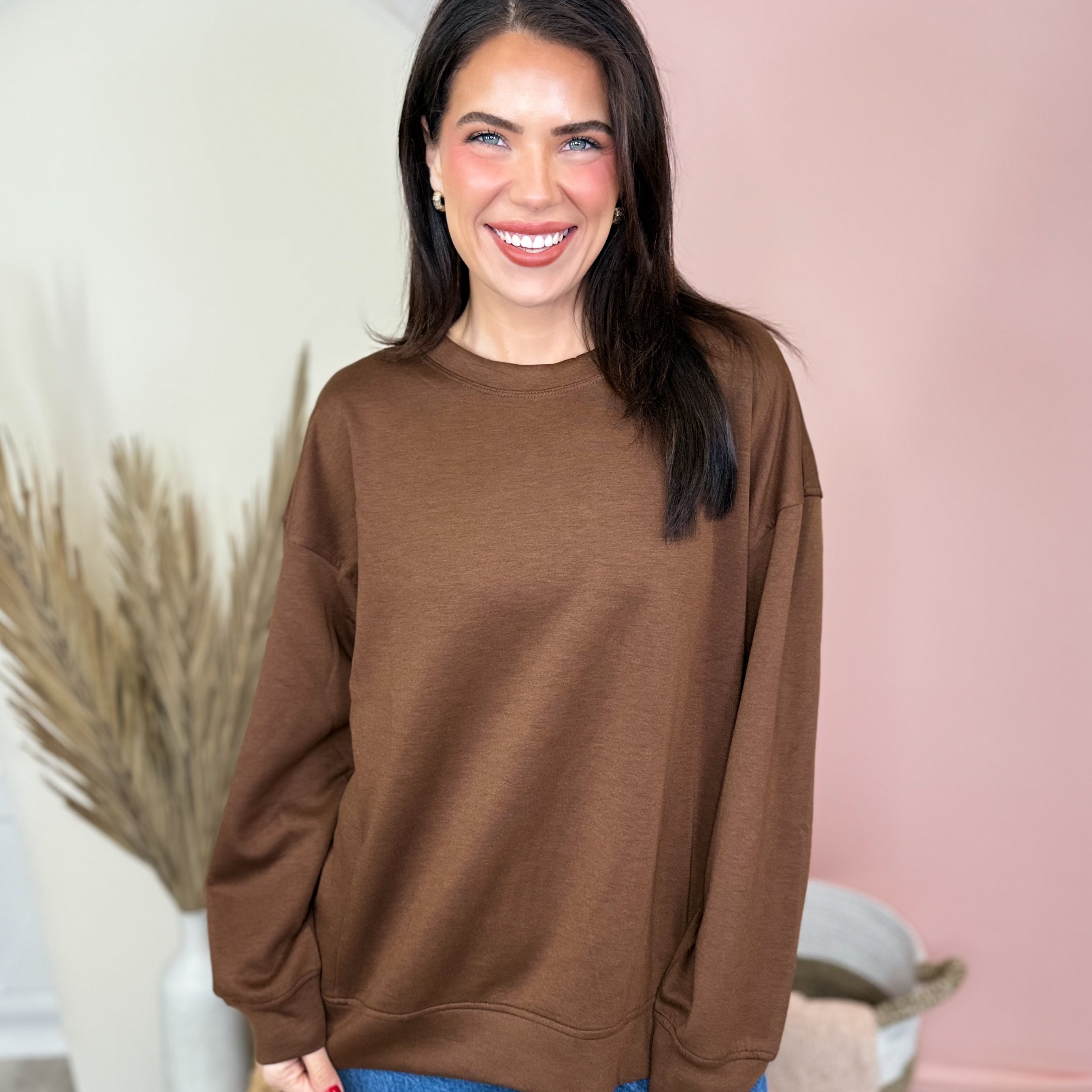 Gossip Sweatshirt-120 LONG SLEEVE TOPS-ZENANA-Heathered Boho Boutique, Women's Fashion and Accessories in Palmetto, FL