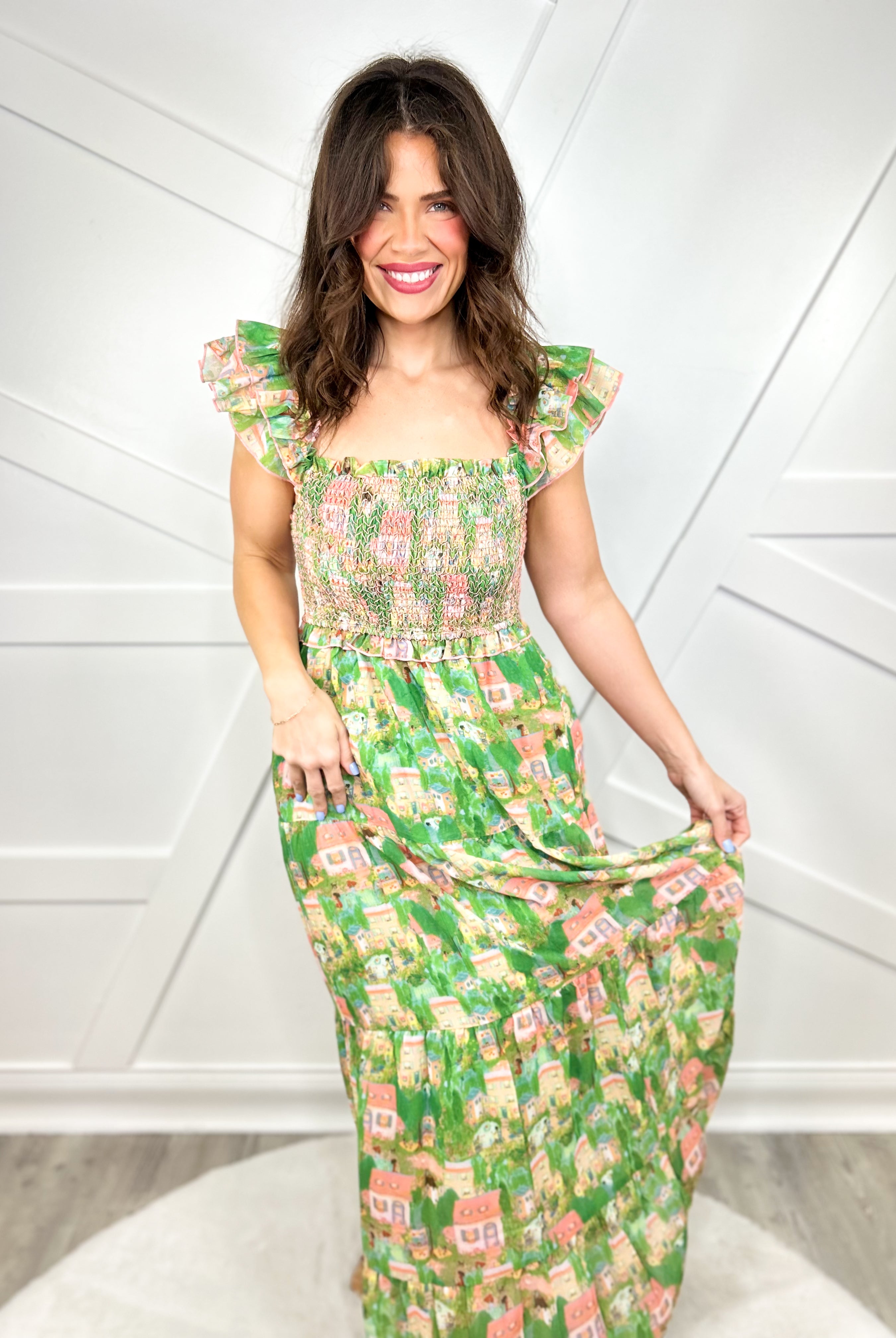 Village Dress-230 DRESSES/JUMPSUITS/ROMPERS-Davi & Dani-Heathered Boho Boutique, Women's Fashion and Accessories in Palmetto, FL