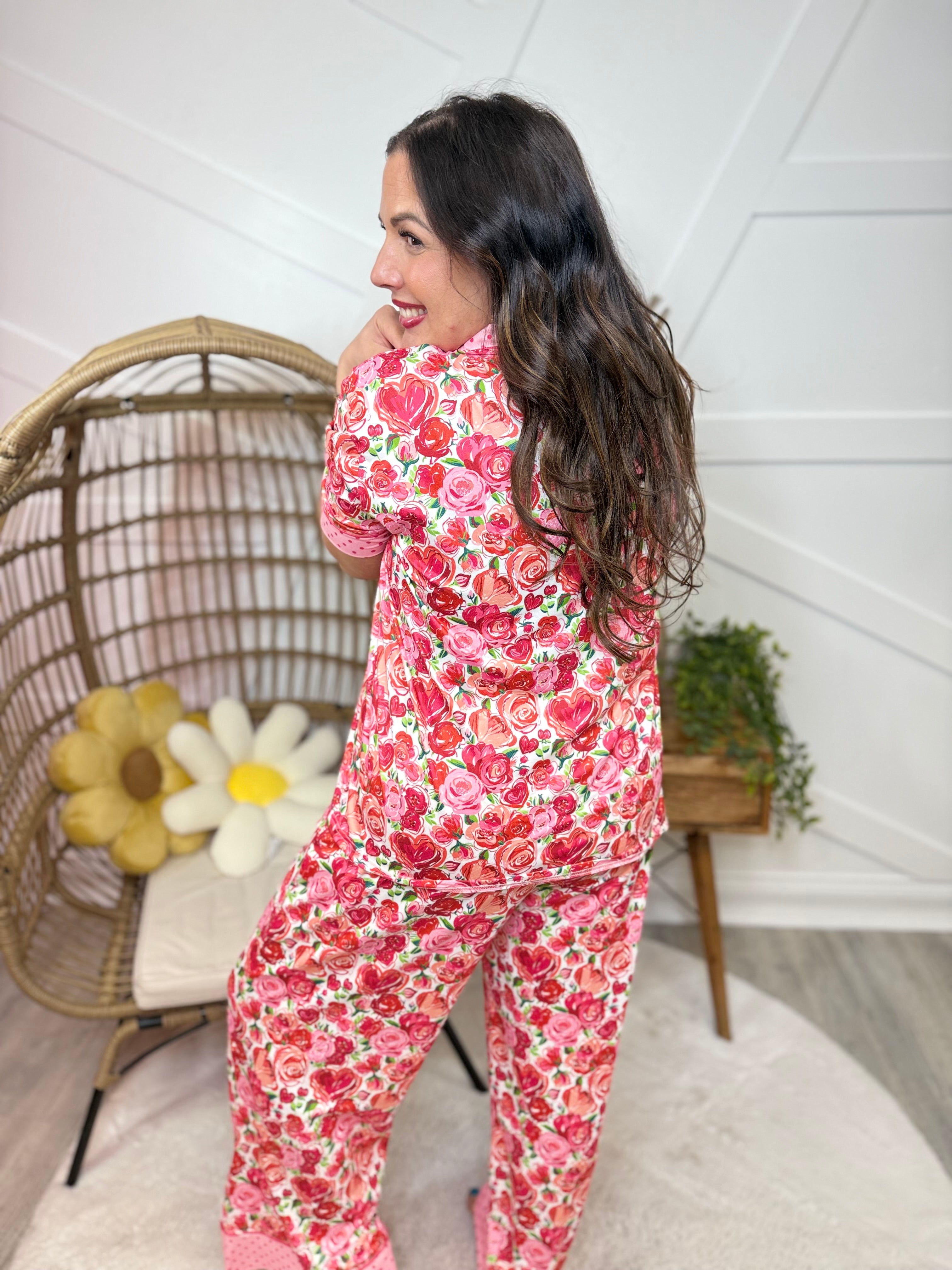 Love Luxe PJ Set-240 ACTIVEWEAR/SETS-Blakeley-Heathered Boho Boutique, Women's Fashion and Accessories in Palmetto, FL