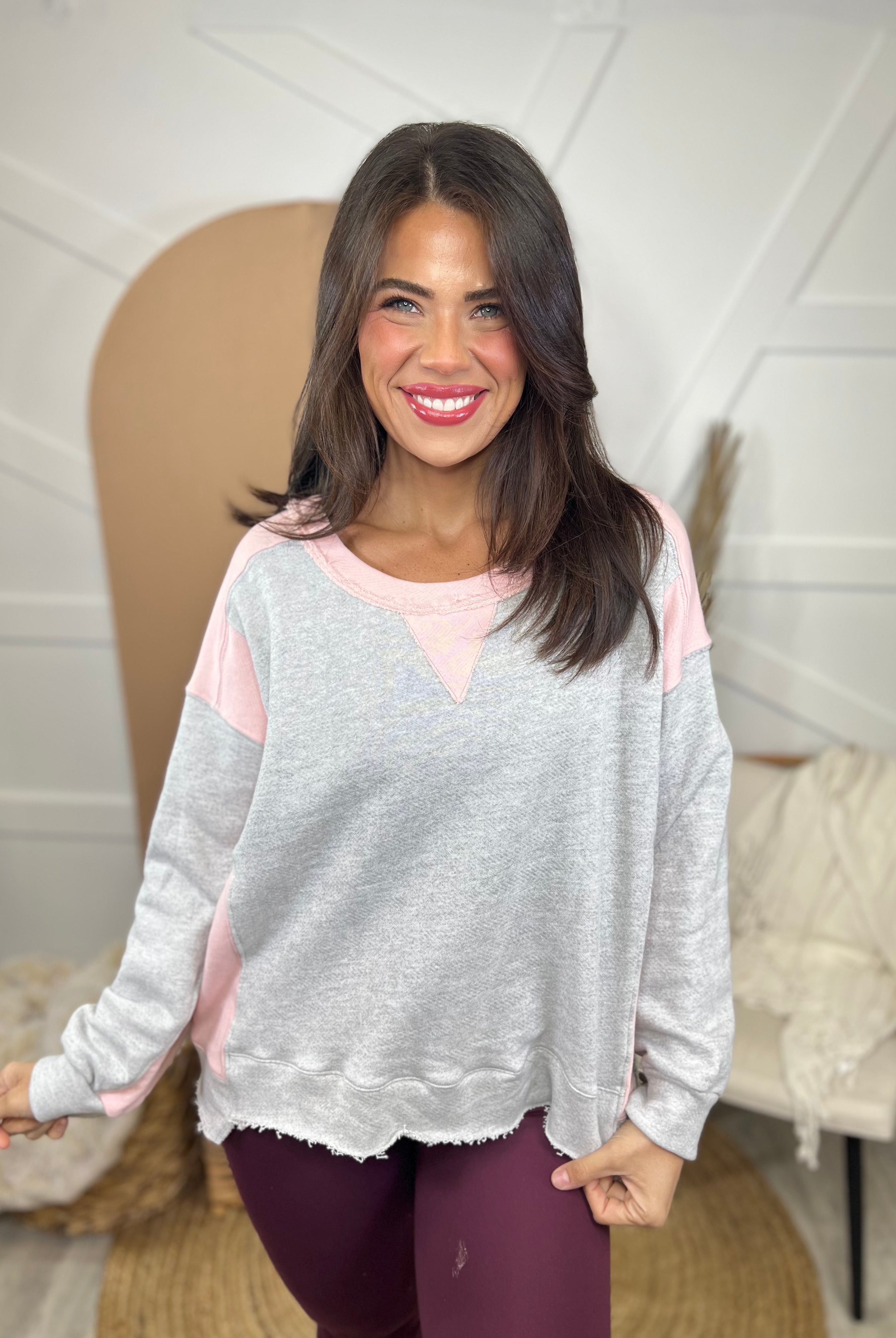 Make You Proud Sweatshirt-120 LONG SLEEVE TOPS-Bucketlist-Heathered Boho Boutique, Women's Fashion and Accessories in Palmetto, FL