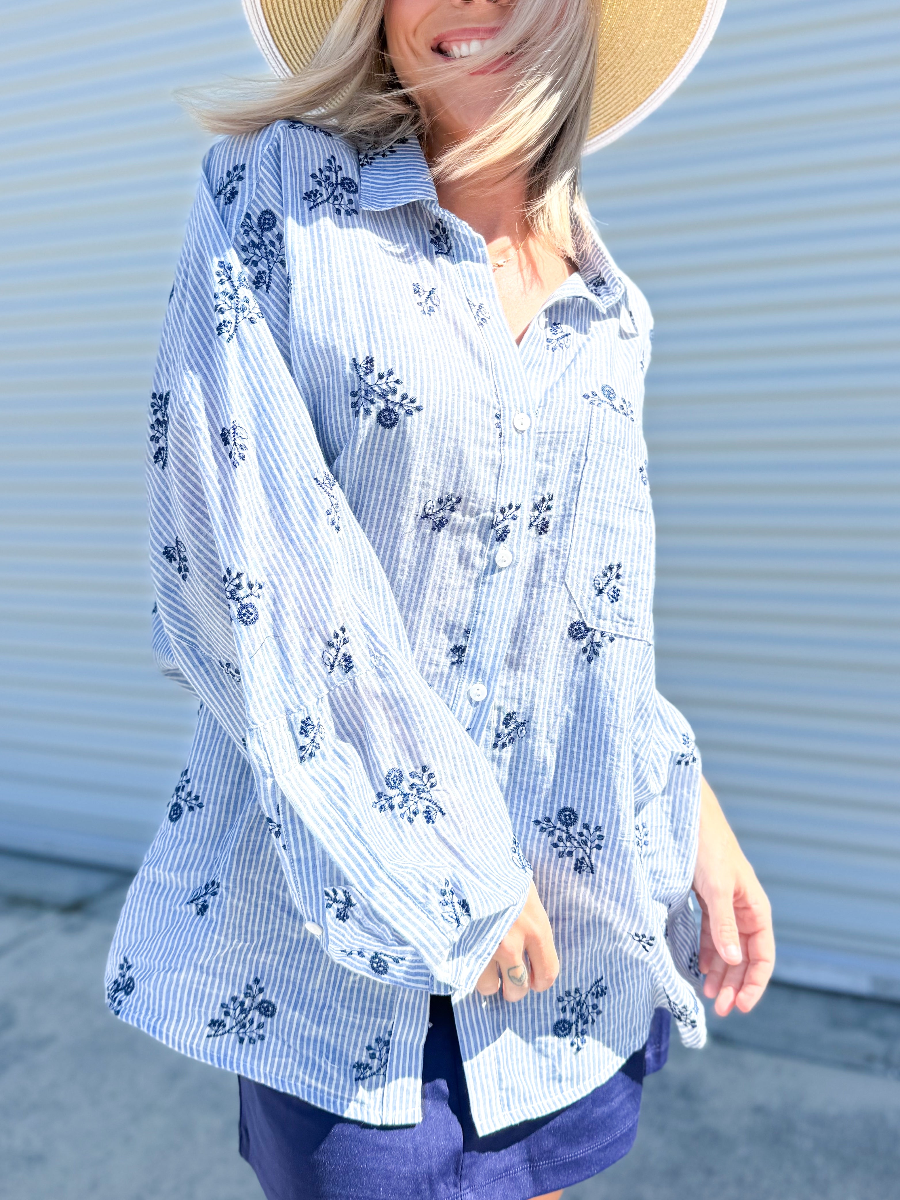 Lovely Weekend Button Up-120 Long Sleeve Tops-SEW IN LOVE-Heathered Boho Boutique, Women's Fashion and Accessories in Palmetto, FL