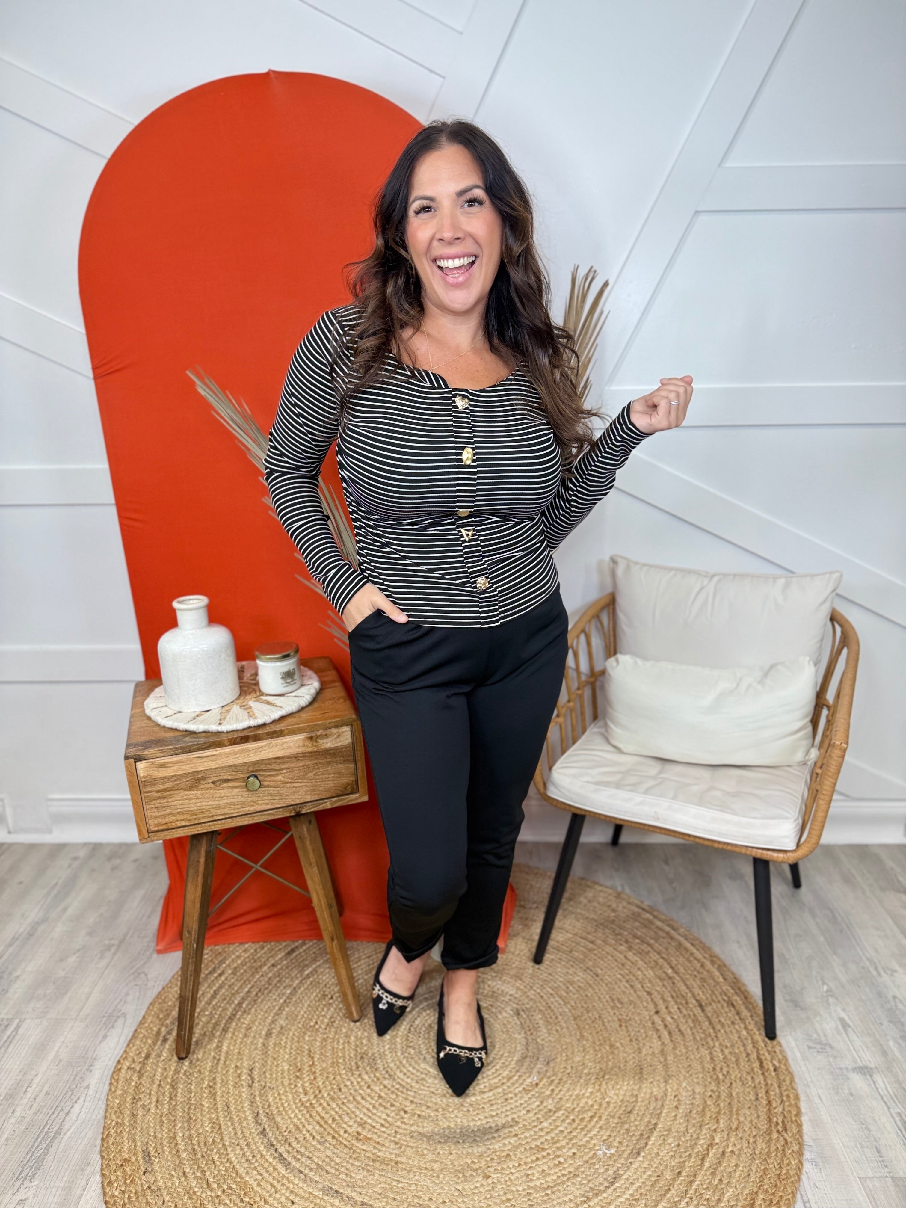 Classic Cut Pants-150 PANTS-Heimish-Heathered Boho Boutique, Women's Fashion and Accessories in Palmetto, FL