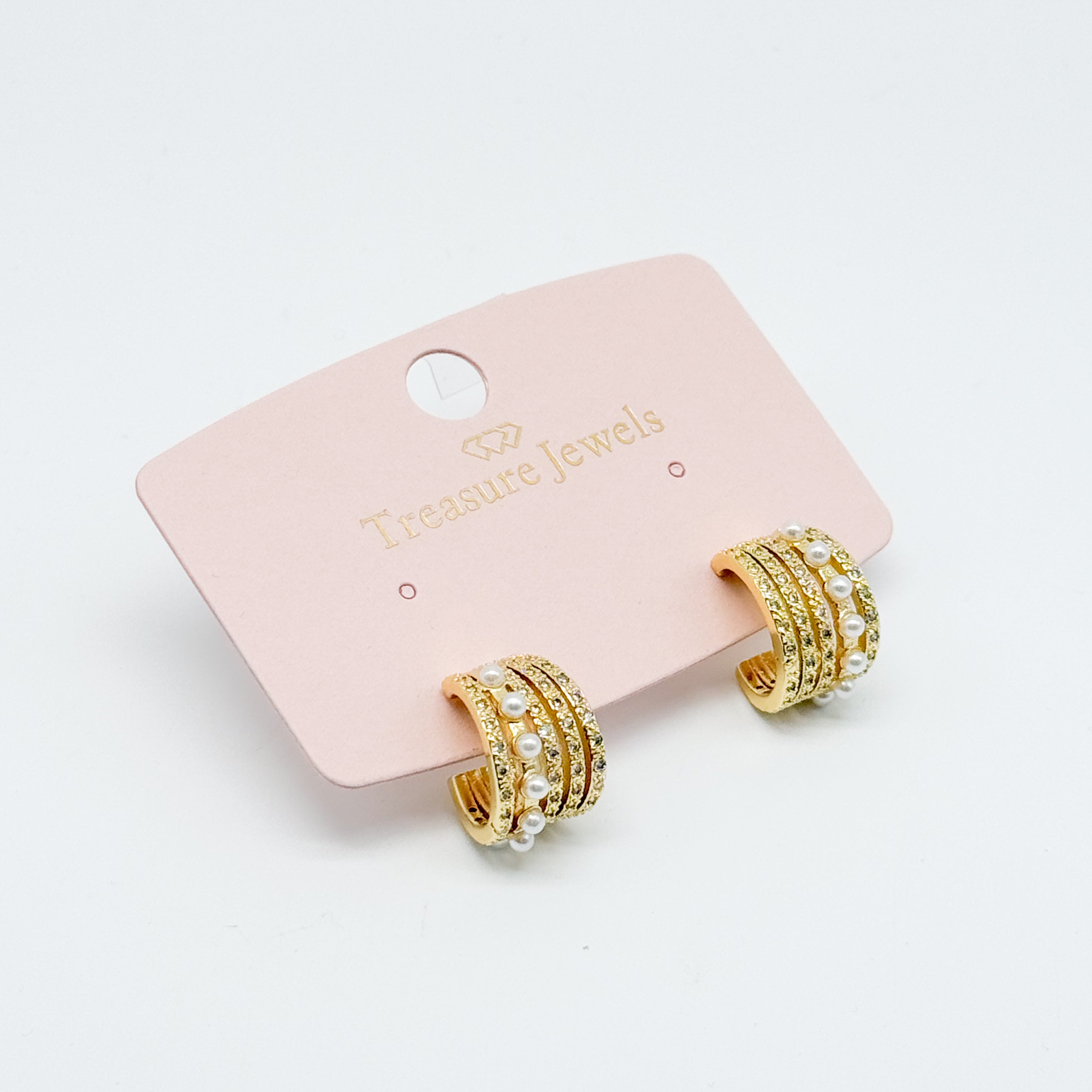 Gaia Pearly Earring-310 Jewelry-Treasure Jewels-Heathered Boho Boutique, Women's Fashion and Accessories in Palmetto, FL