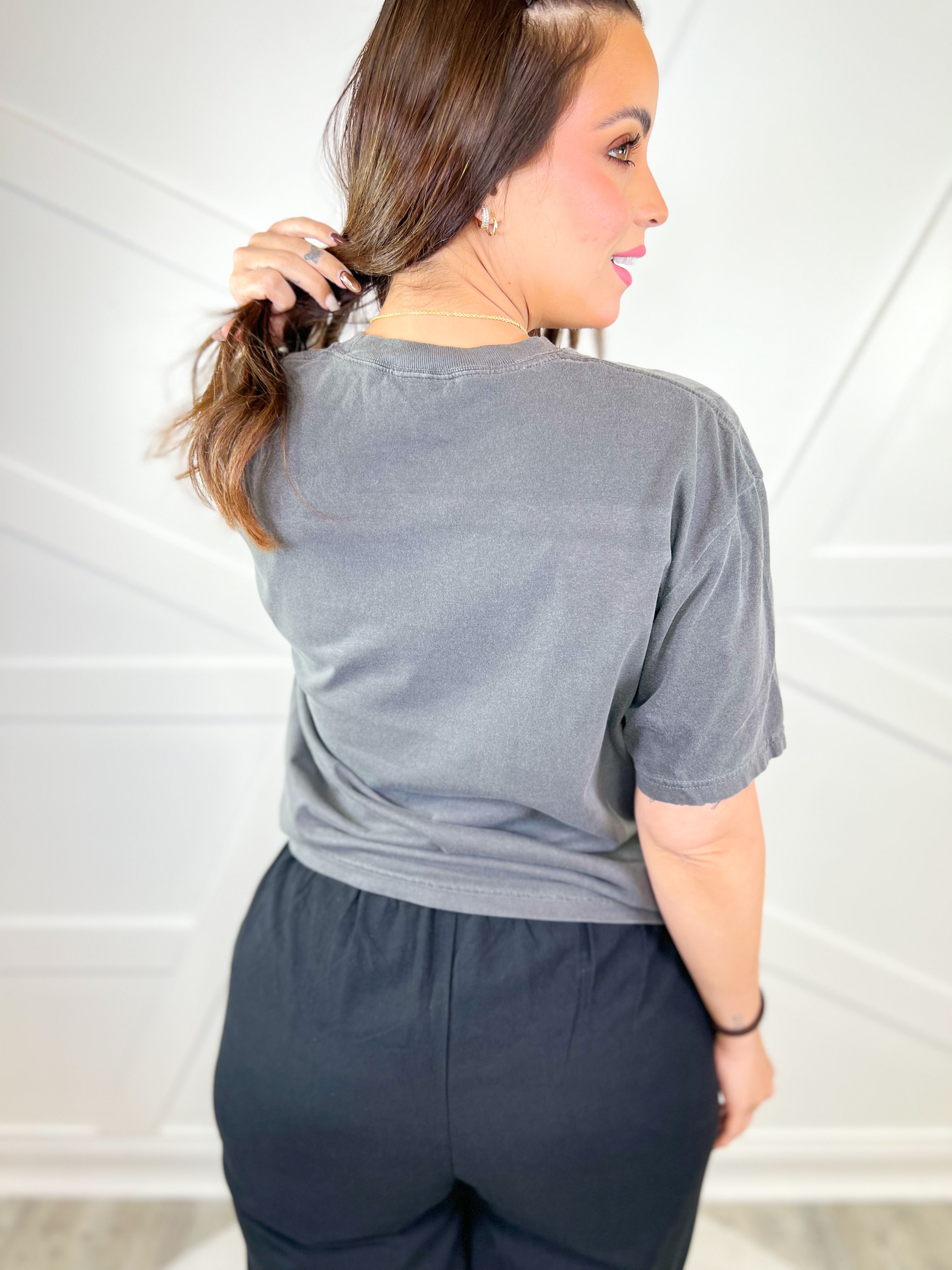 Shoreline Scene Graphic Tee-130 Graphic Tees-Heathered Boho-Heathered Boho Boutique, Women's Fashion and Accessories in Palmetto, FL