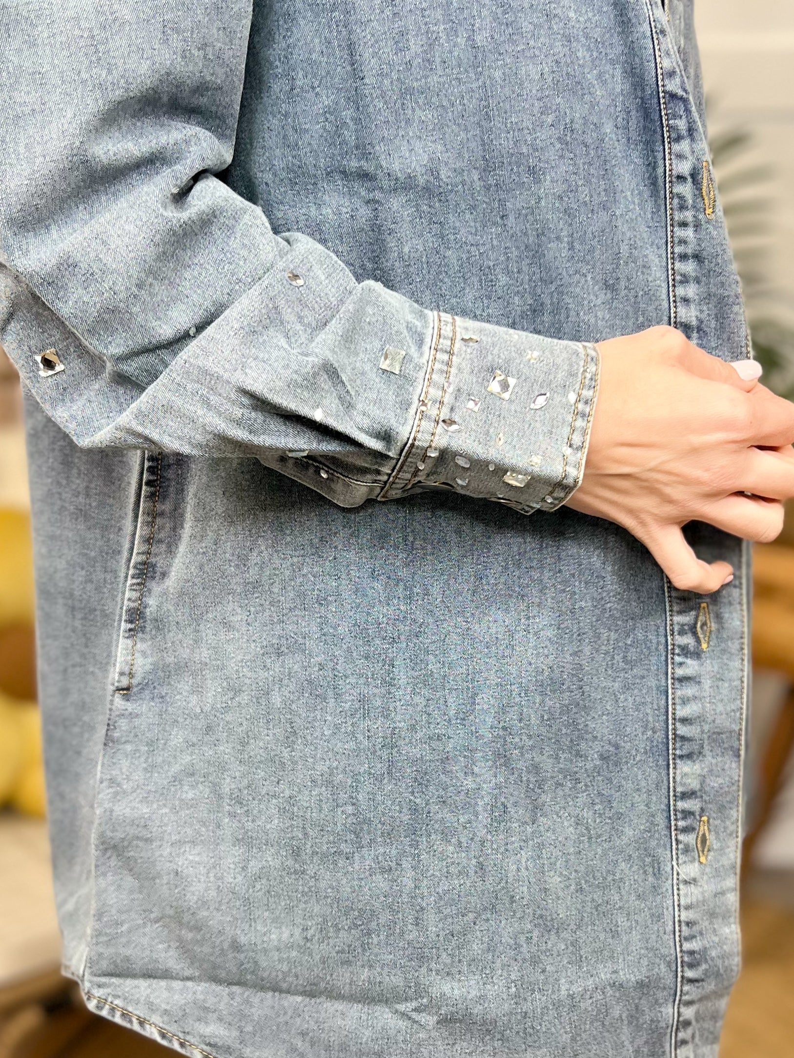 Downtown Dazzle Top-120 LONG SLEEVE TOPS-VOCAL-Heathered Boho Boutique, Women's Fashion and Accessories in Palmetto, FL