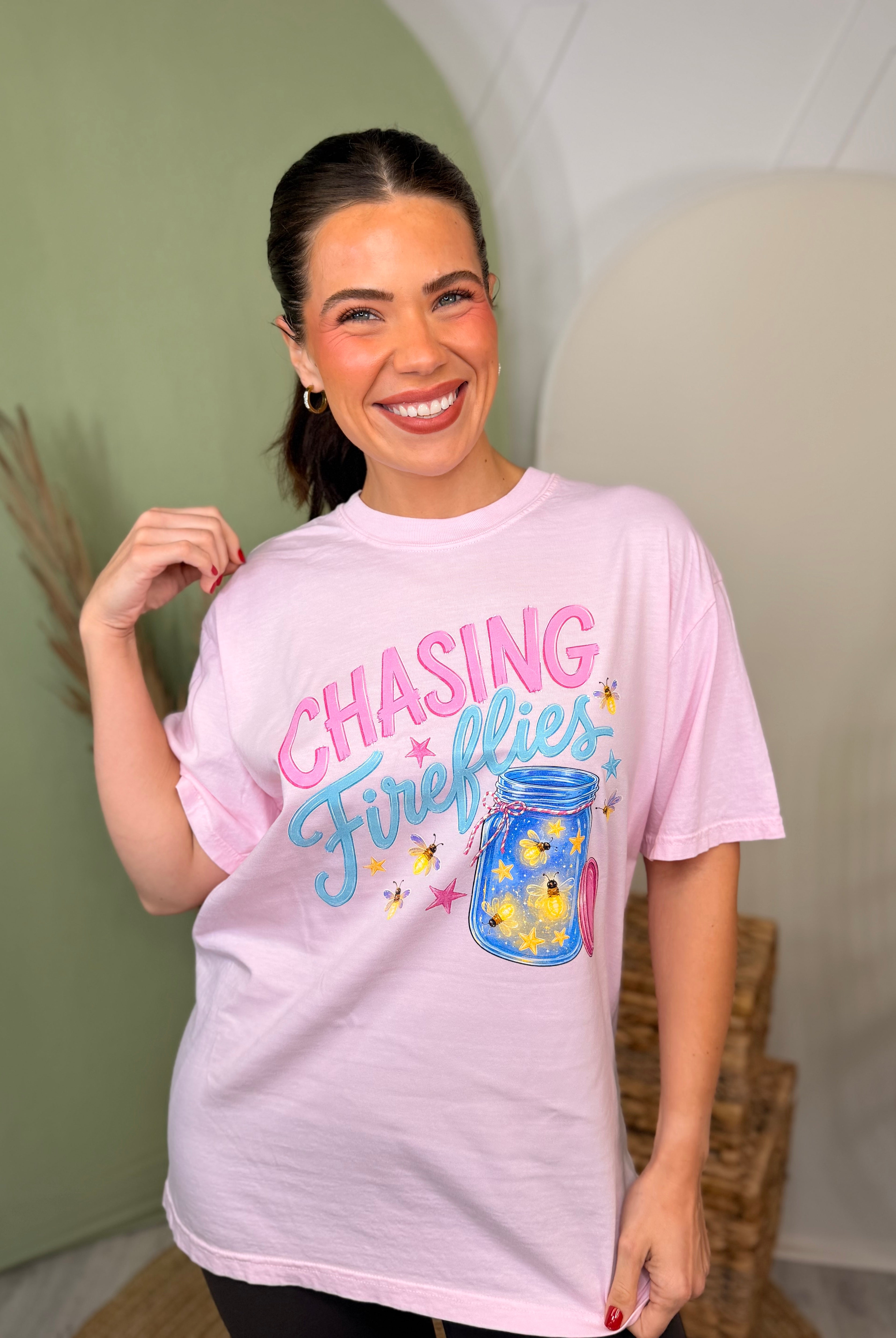 Chasing Fireflies Graphic Tee-130 Graphic Tees-Heathered Boho-Heathered Boho Boutique, Women's Fashion and Accessories in Palmetto, FL