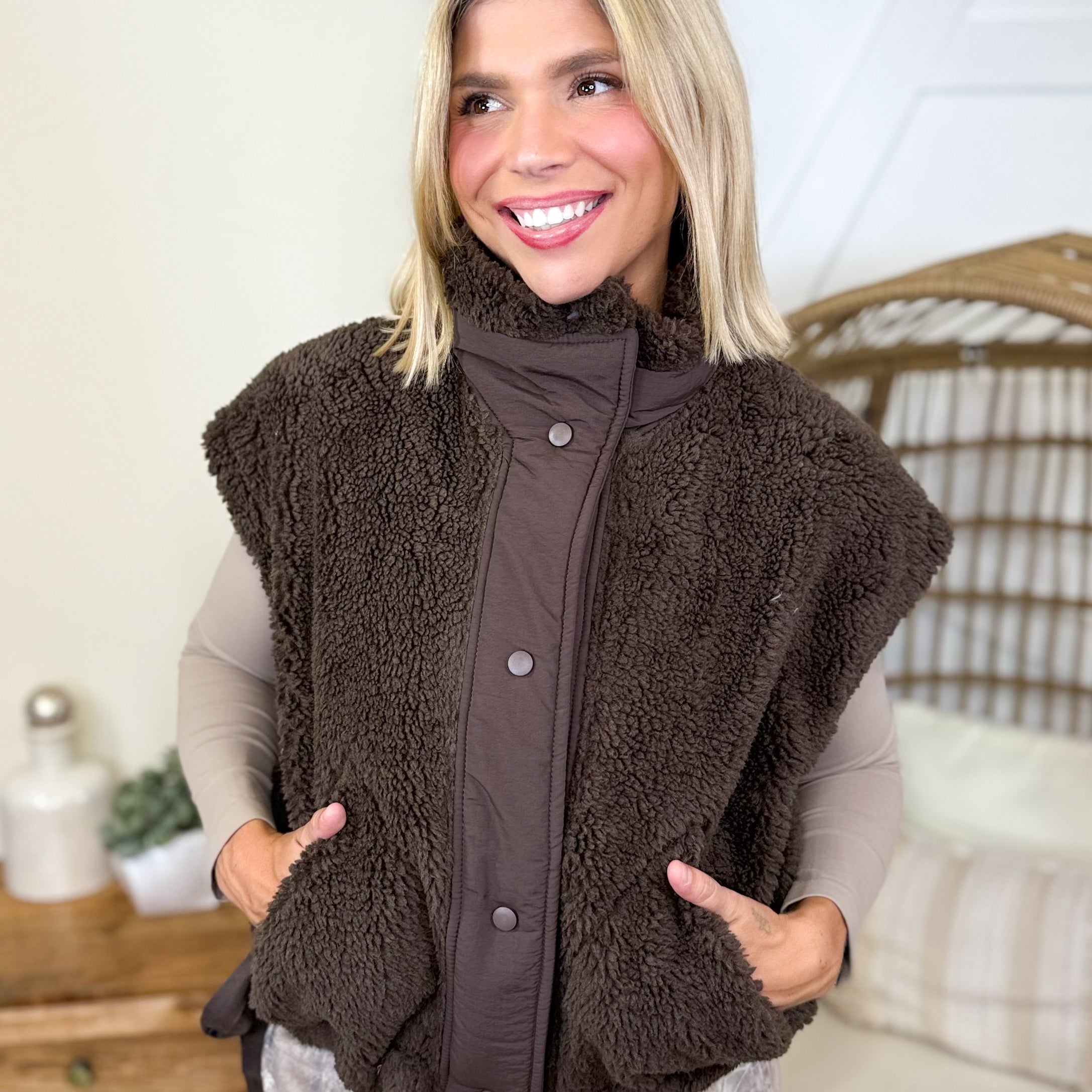 Forever Stylish Vest-200 JACKETS/SHACKETS-HYFVE-Heathered Boho Boutique, Women's Fashion and Accessories in Palmetto, FL