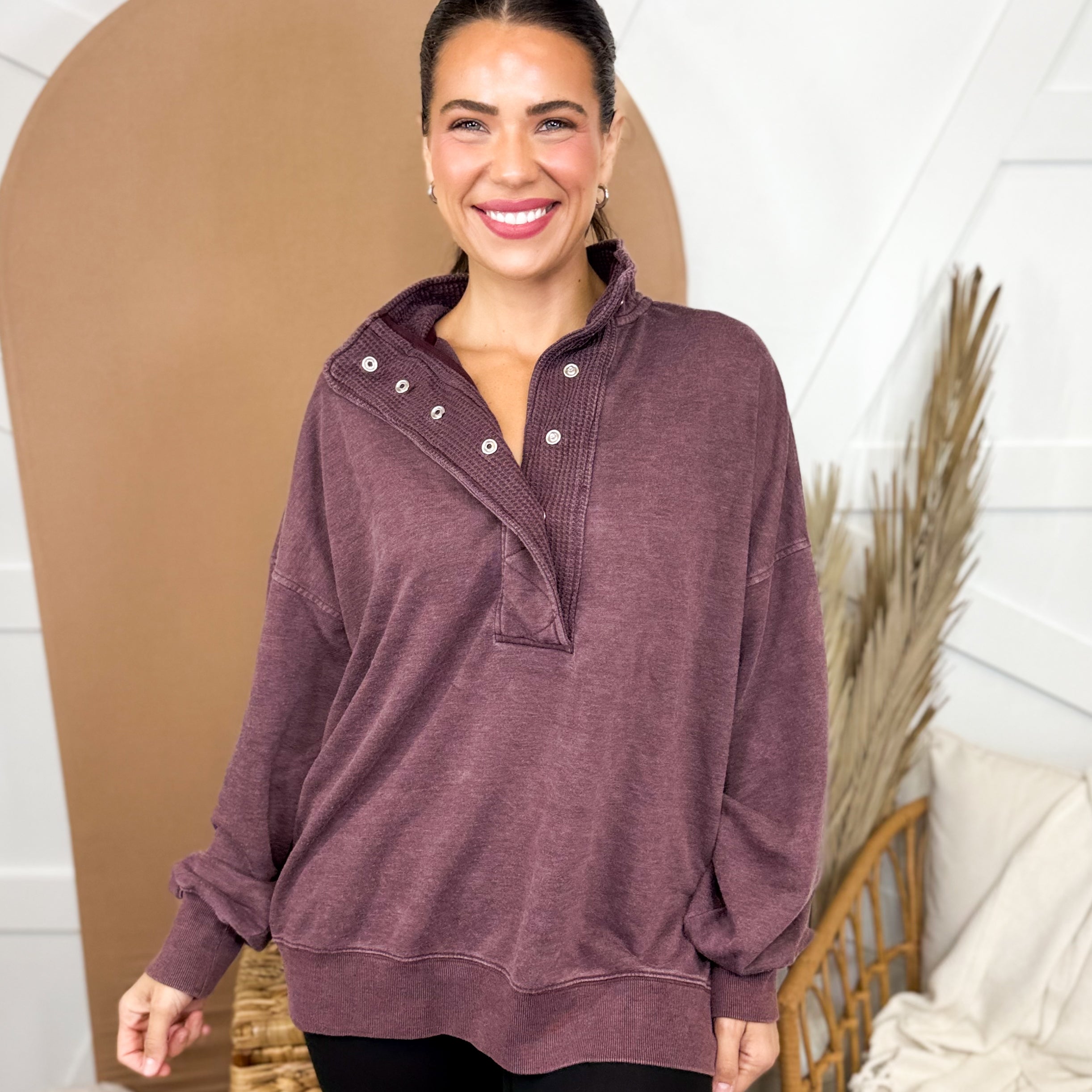 Hail Mary Sweatshirt-120 LONG SLEEVE TOPS-Rae Mode-Heathered Boho Boutique, Women's Fashion and Accessories in Palmetto, FL