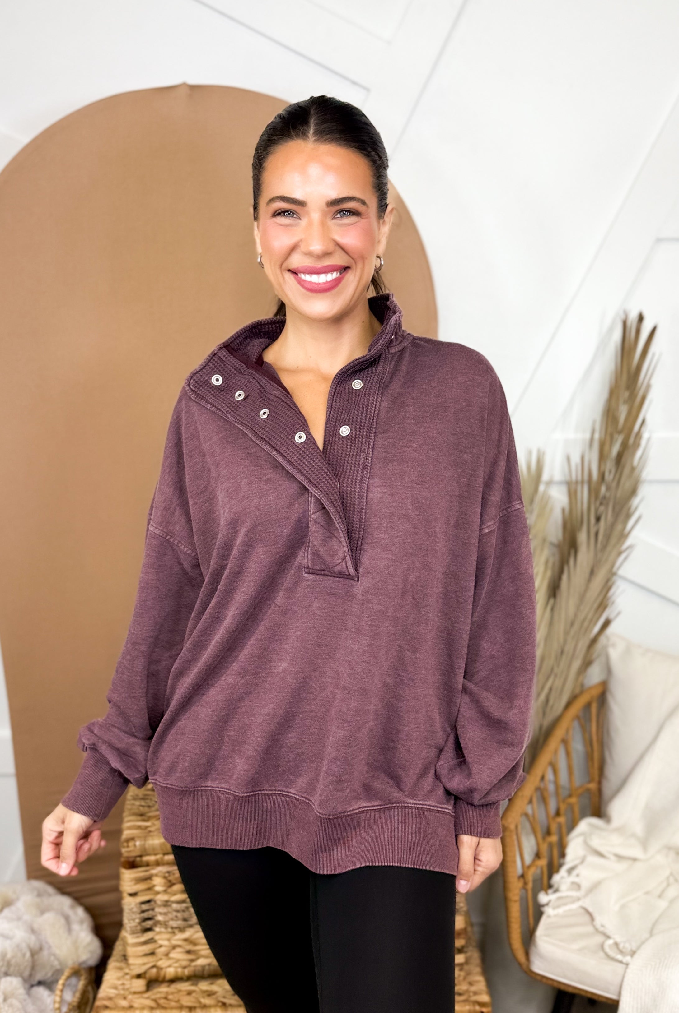 Hail Mary Sweatshirt-120 LONG SLEEVE TOPS-Rae Mode-Heathered Boho Boutique, Women's Fashion and Accessories in Palmetto, FL