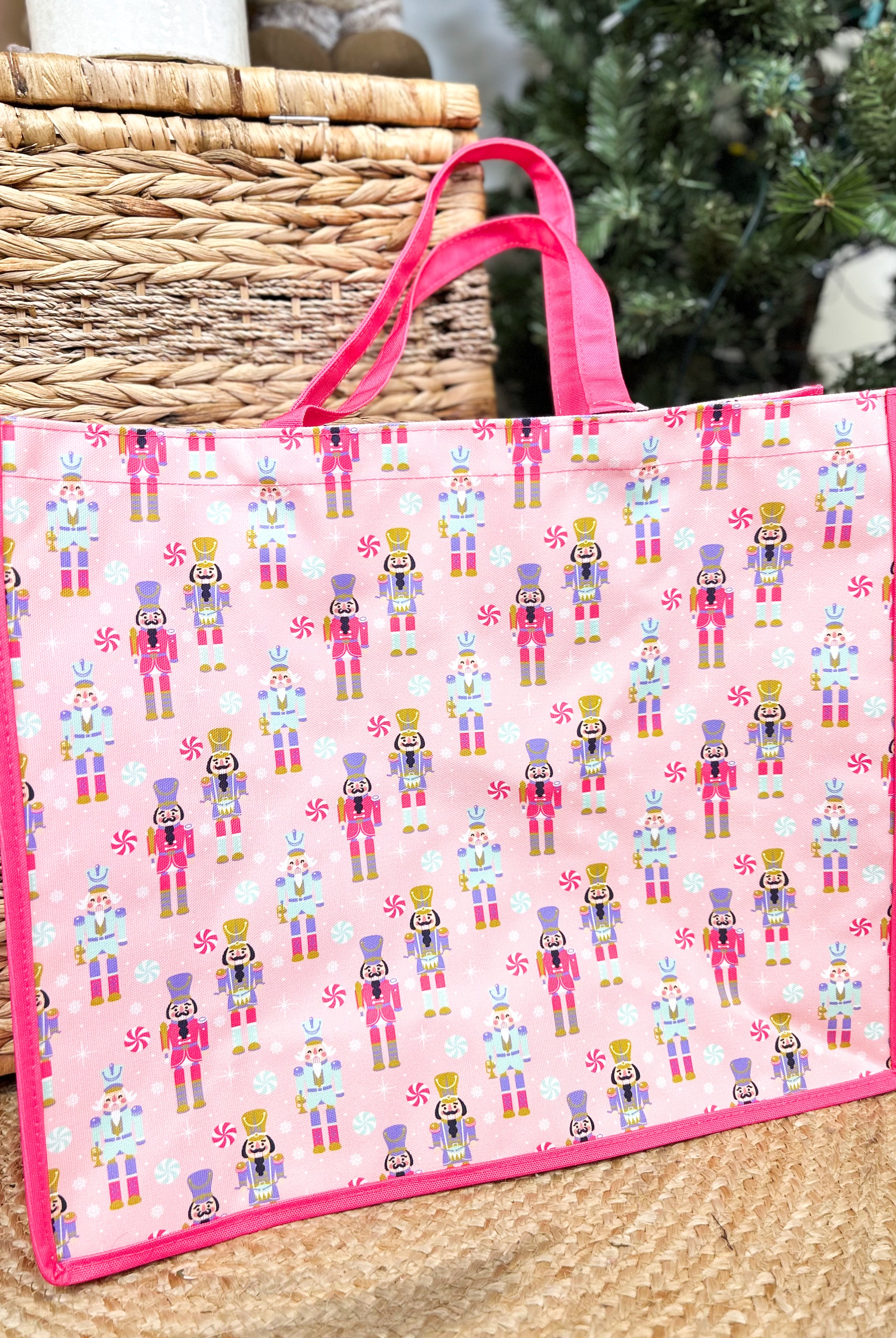 Whimsy Nutcracker Large Tote-320 Bags-Jane Marie-Heathered Boho Boutique, Women's Fashion and Accessories in Palmetto, FL