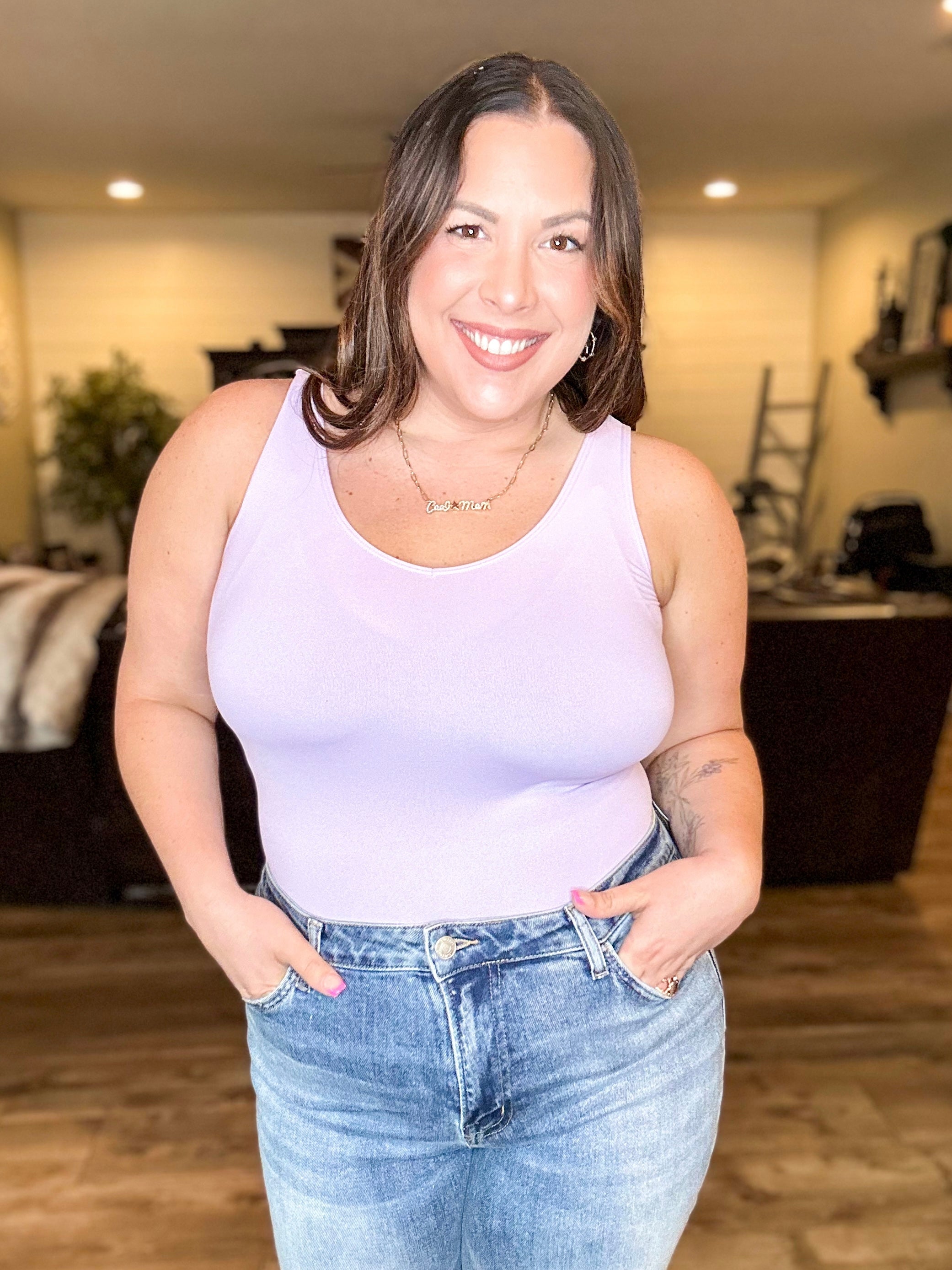 Restock: V or U Reversible Seamless Tank-100 Tank/Crop Tops-YELETE-Heathered Boho Boutique, Women's Fashion and Accessories in Palmetto, FL