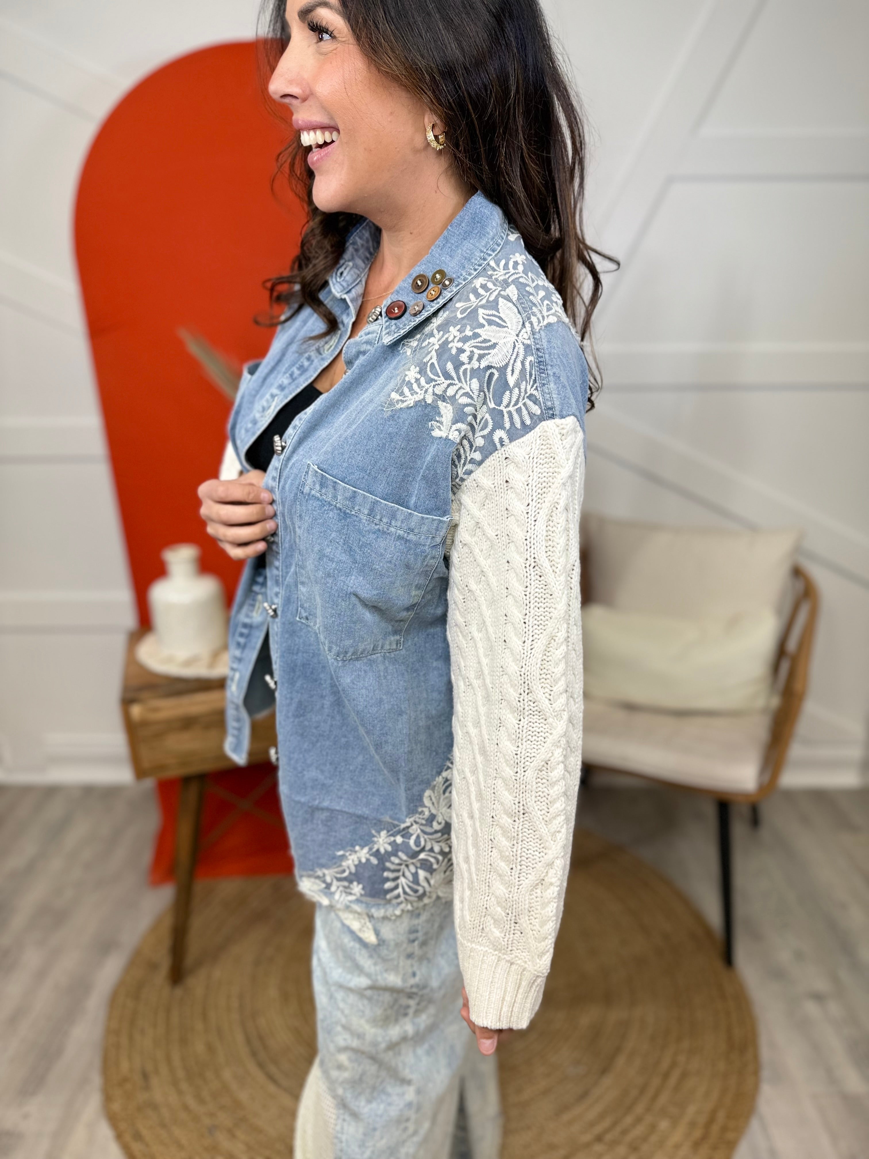 Restock: Take Me Downtown Shacket-200 JACKETS/SHACKETS-POL-Heathered Boho Boutique, Women's Fashion and Accessories in Palmetto, FL
