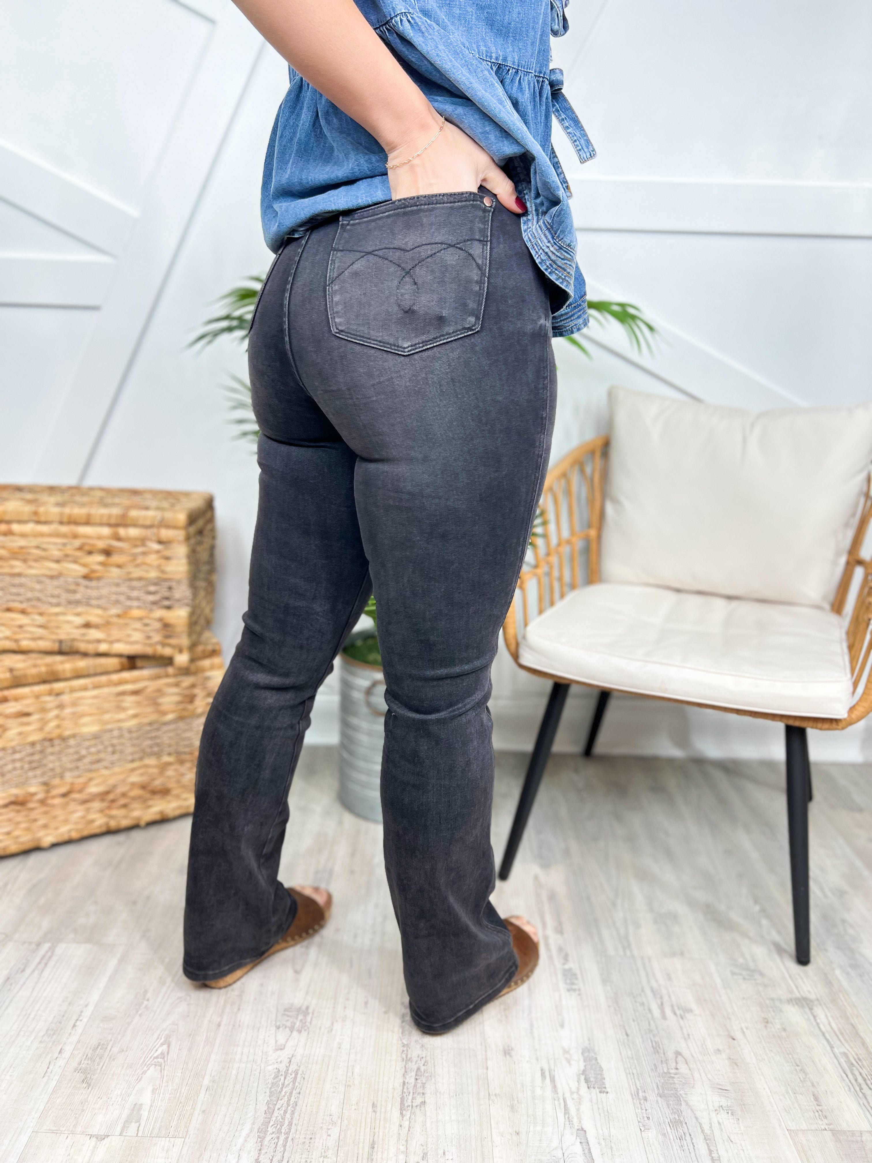 Bad Habit Tummy Control Bootcut by Judy Blue - Long-190 Jeans-Judy Blue-Heathered Boho Boutique, Women's Fashion and Accessories in Palmetto, FL